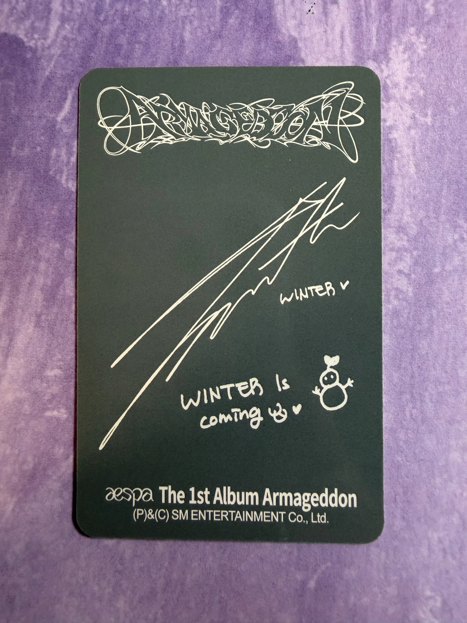 aespa Winter aespa - Winter - Armageddon Album USA exclusive album photocard korean album target exclusive listing photo 2
