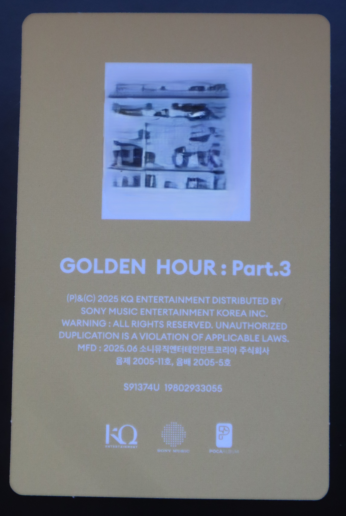 ATEEZ Wooyoung ATEEZ - Wooyoung - Golden Hour : Part.3 Album poca album qr ver. 1 listing photo 2