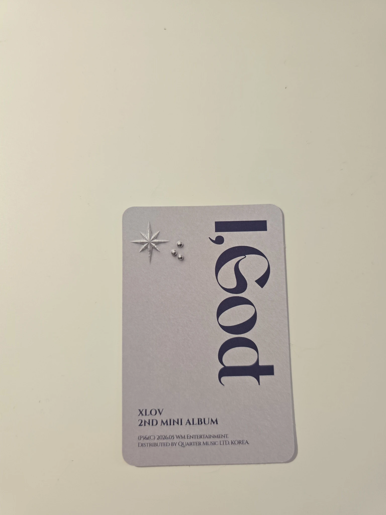 XLOV Wumuti XLOV - Wumuti - I, God Album album photocard i version listing photo 2