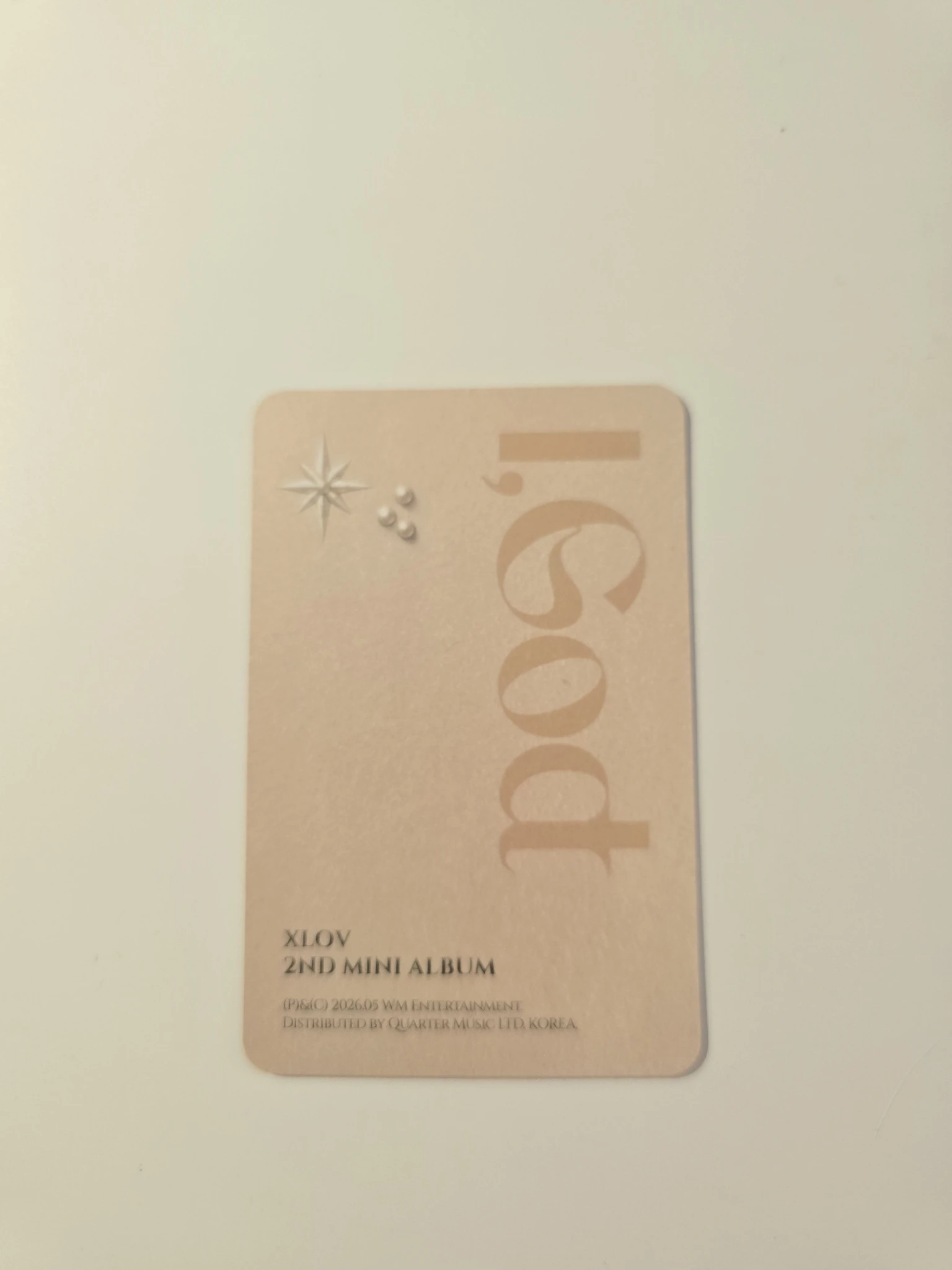 XLOV Wumuti XLOV - Wumuti - I, God Album album photocard G version listing photo 2