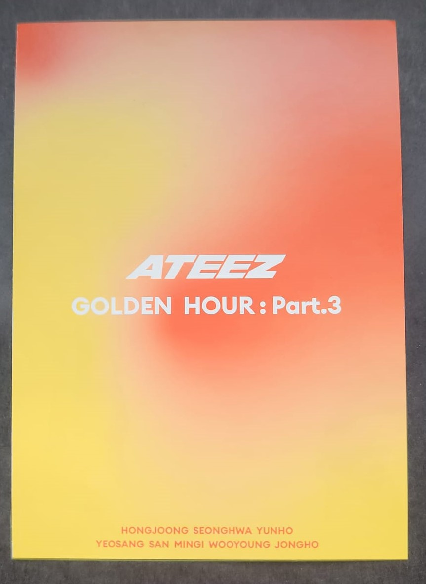 ATEEZ ATEEZ - GOLDEN HOUR : Part.3 Album postcard toktoq pob (pre-order benefit) listing photo 2