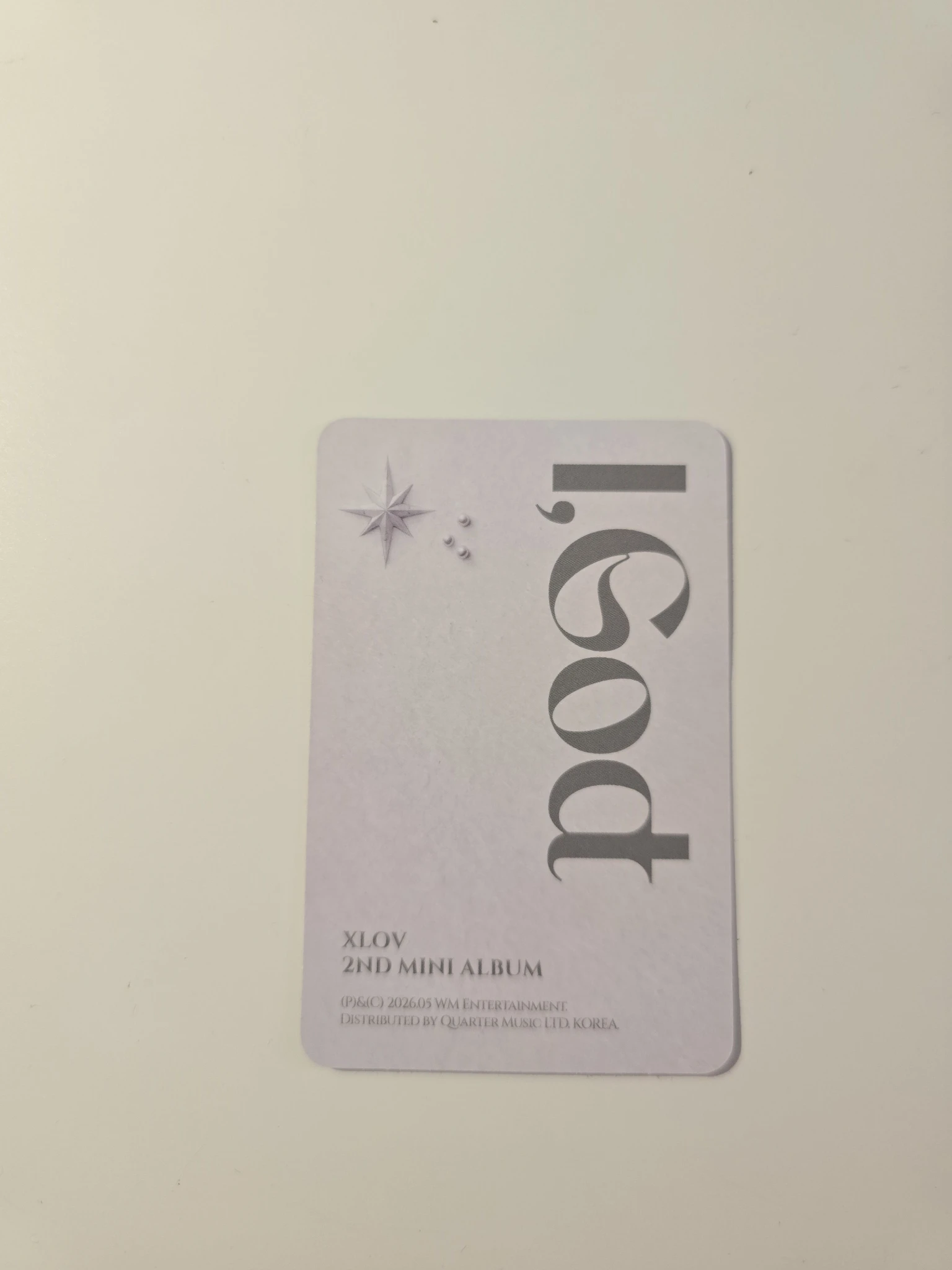 XLOV Hyun XLOV - Hyun - I, God Album album photocard O version listing photo 2