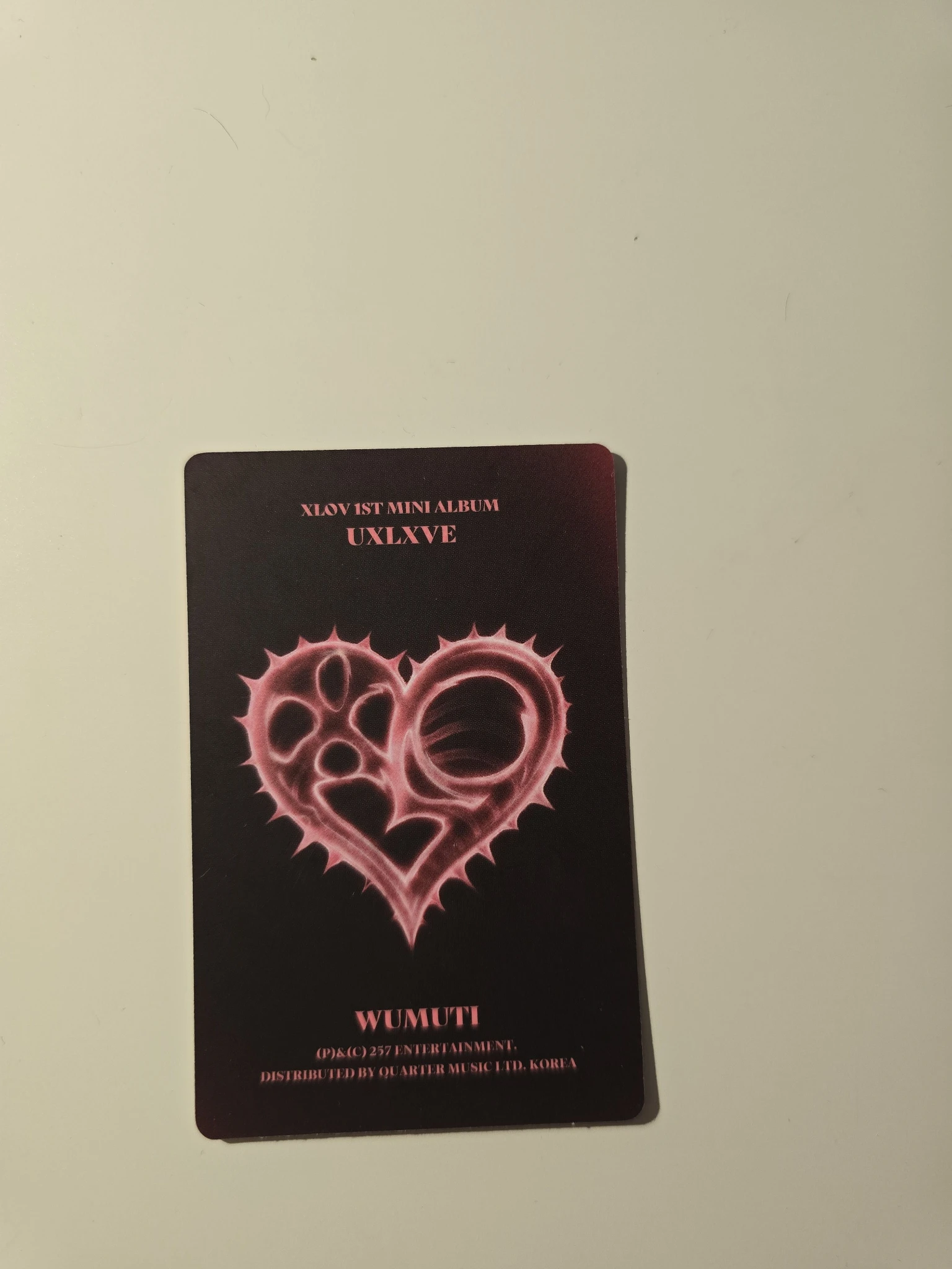 XLOV Wumuti XLOV - Wumuti - Uxlxve Album album photocard O version listing photo 2