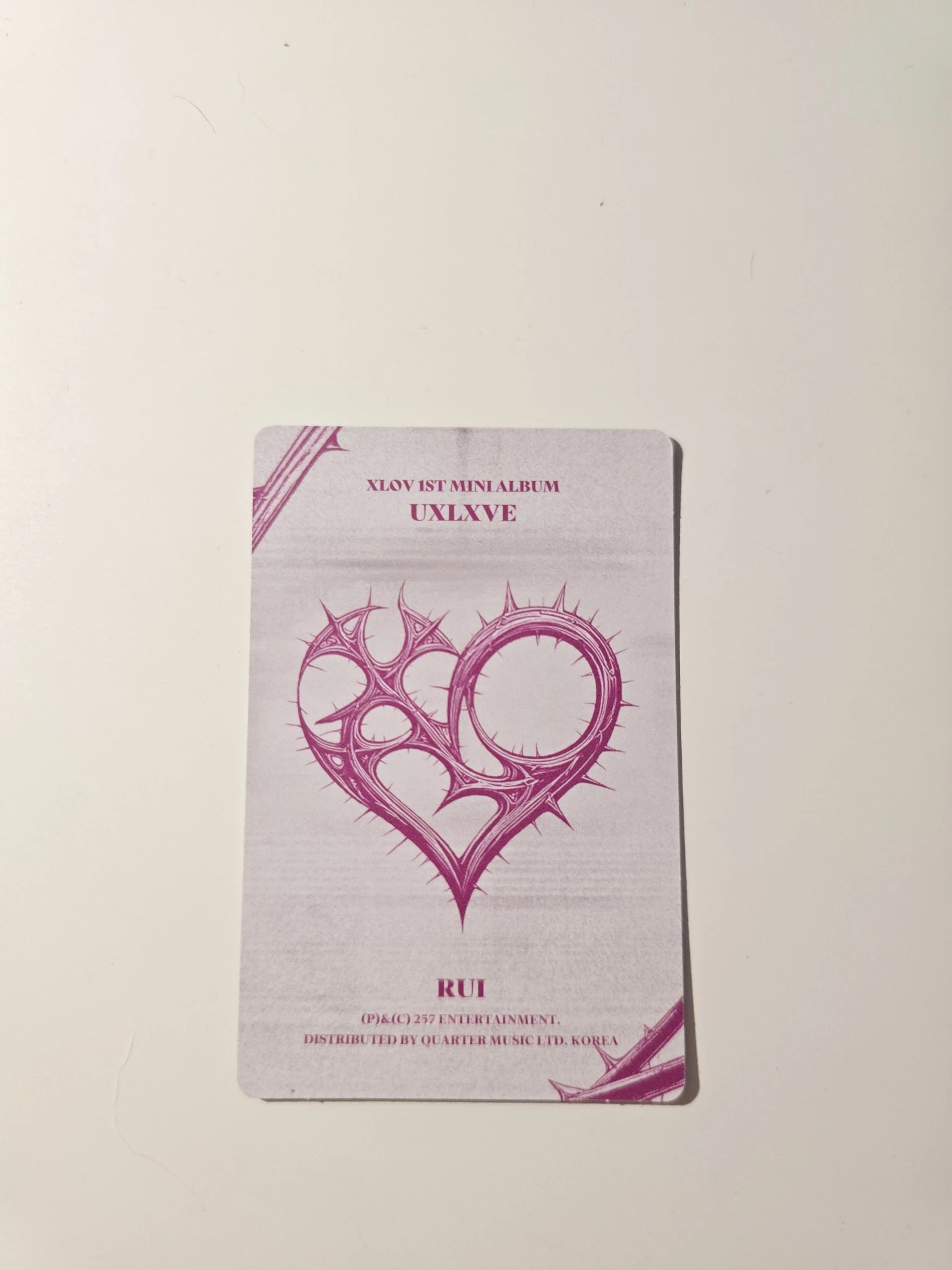 XLOV Rui XLOV - Rui - UXLXVE Album album photocard N version listing photo 2