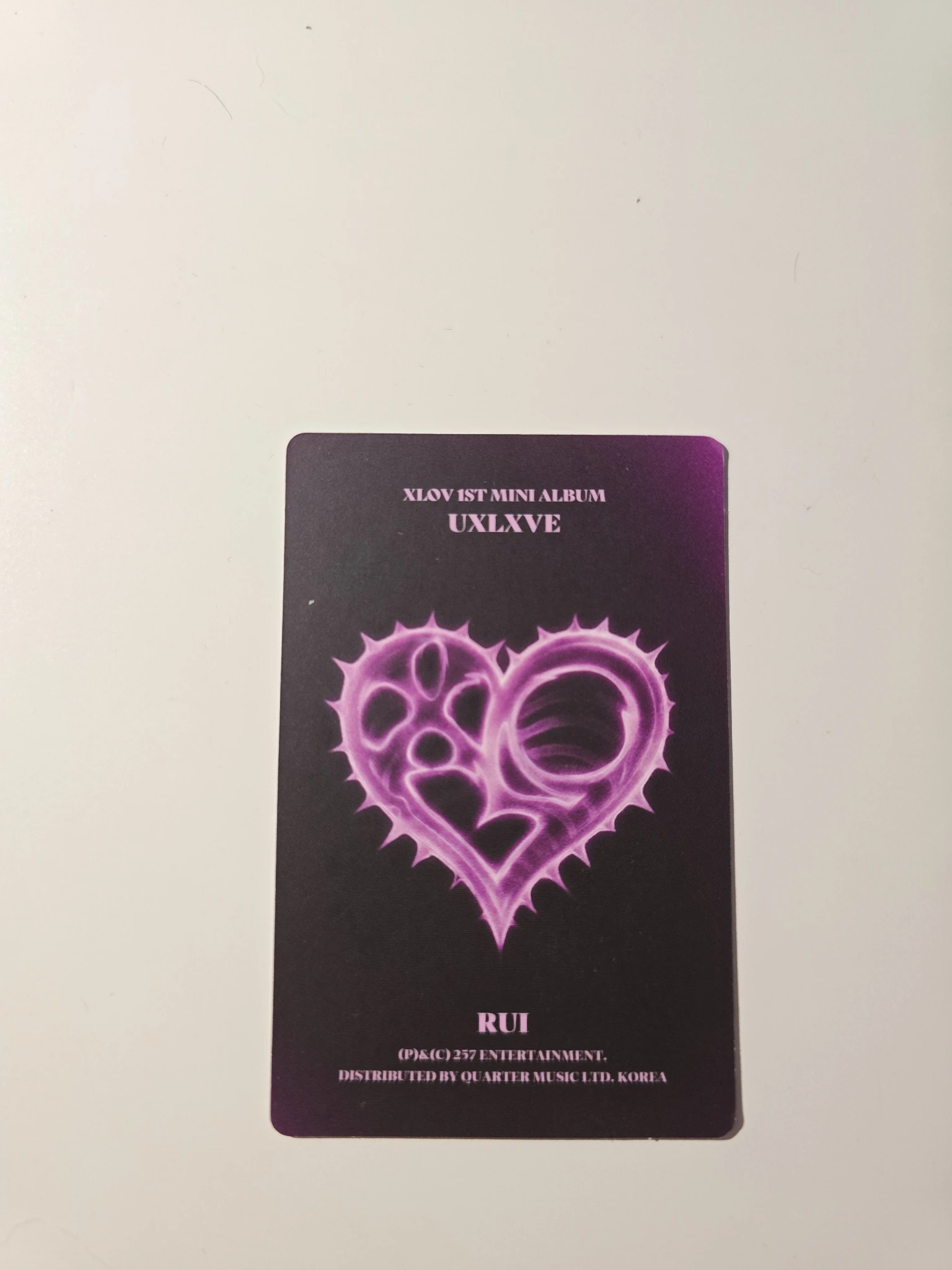 XLOV Rui XLOV - Rui - UXLXVE Album O version album photocard listing photo 2