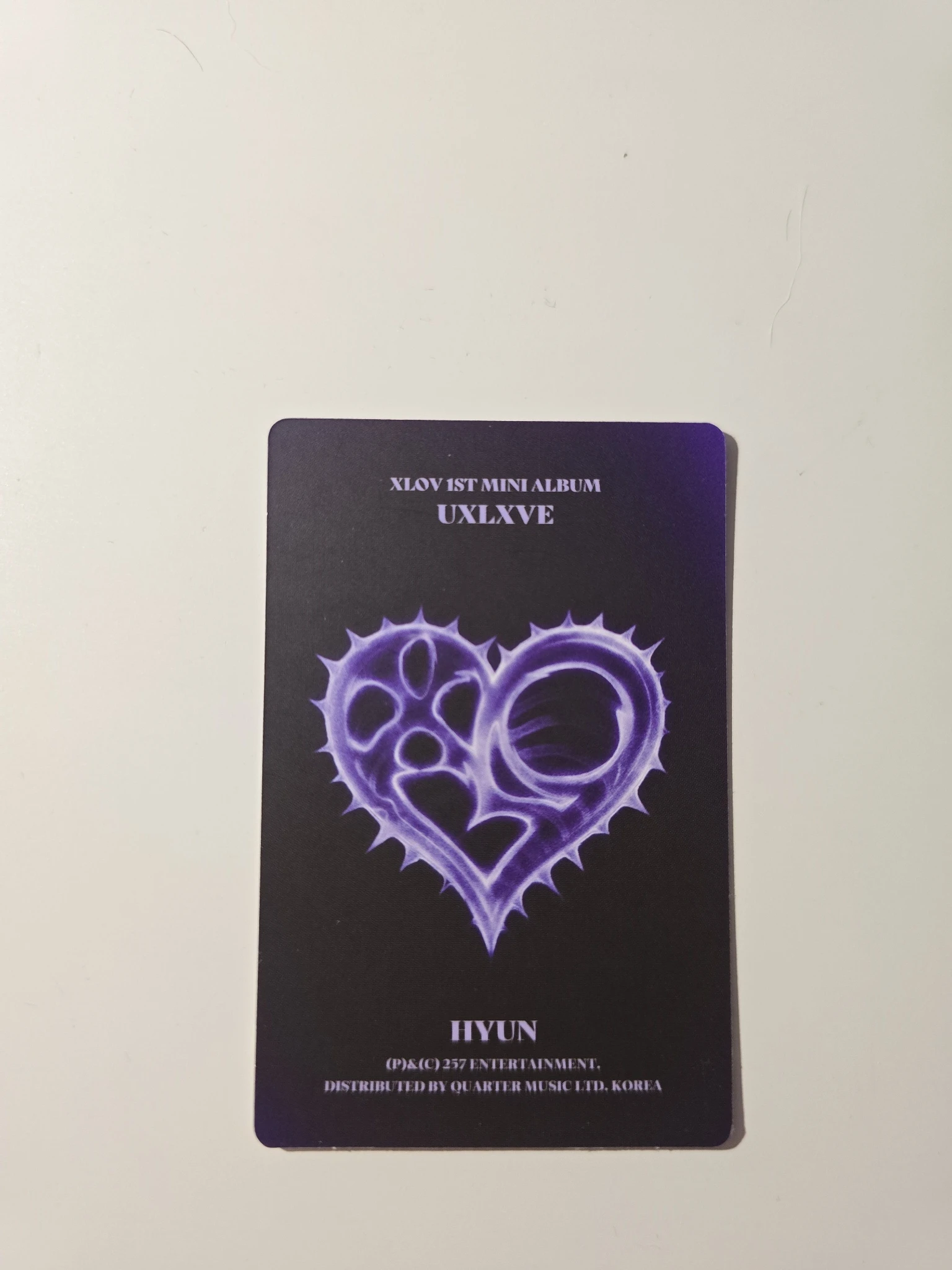 XLOV Hyun XLOV - Hyun - Uxlxve Album album photocard O version listing photo 2