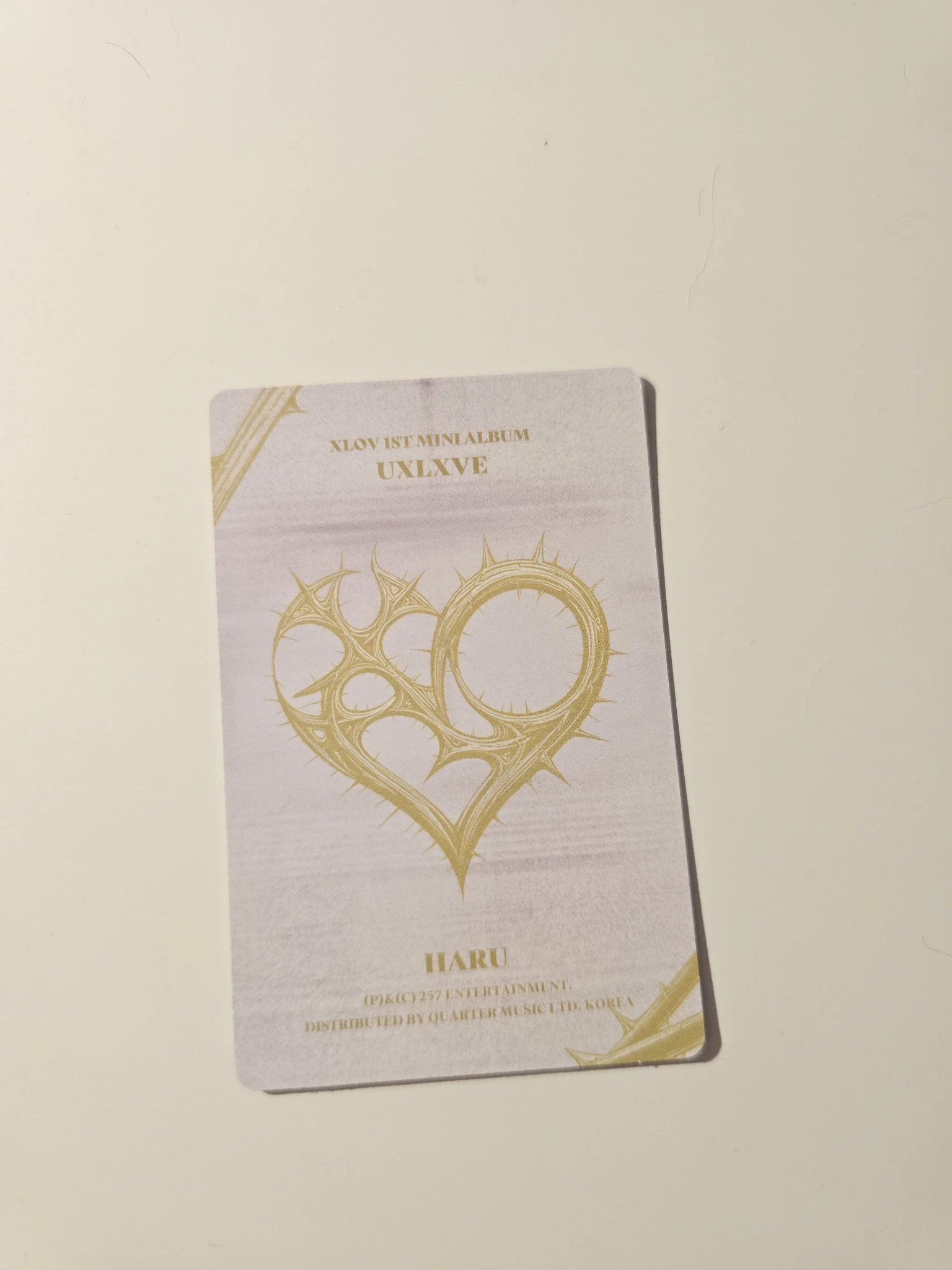 XLOV Haru XLOV - Haru - Uxlxve Album album photocard N version listing photo 2