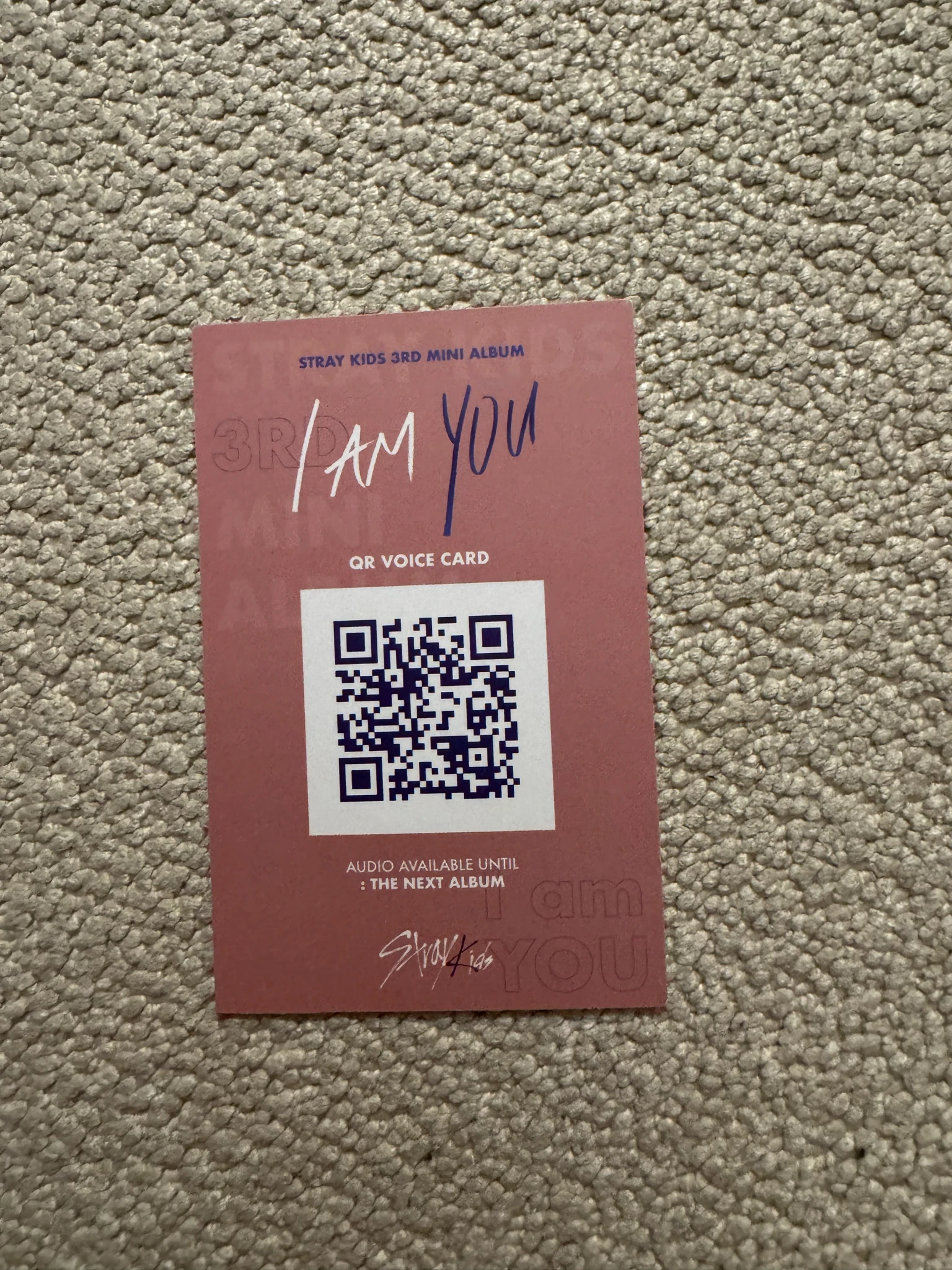 Stray Kids Seungmin Stray Kids - Seungmin - I am YOU Album album photocard C version printed signed listing photo 2