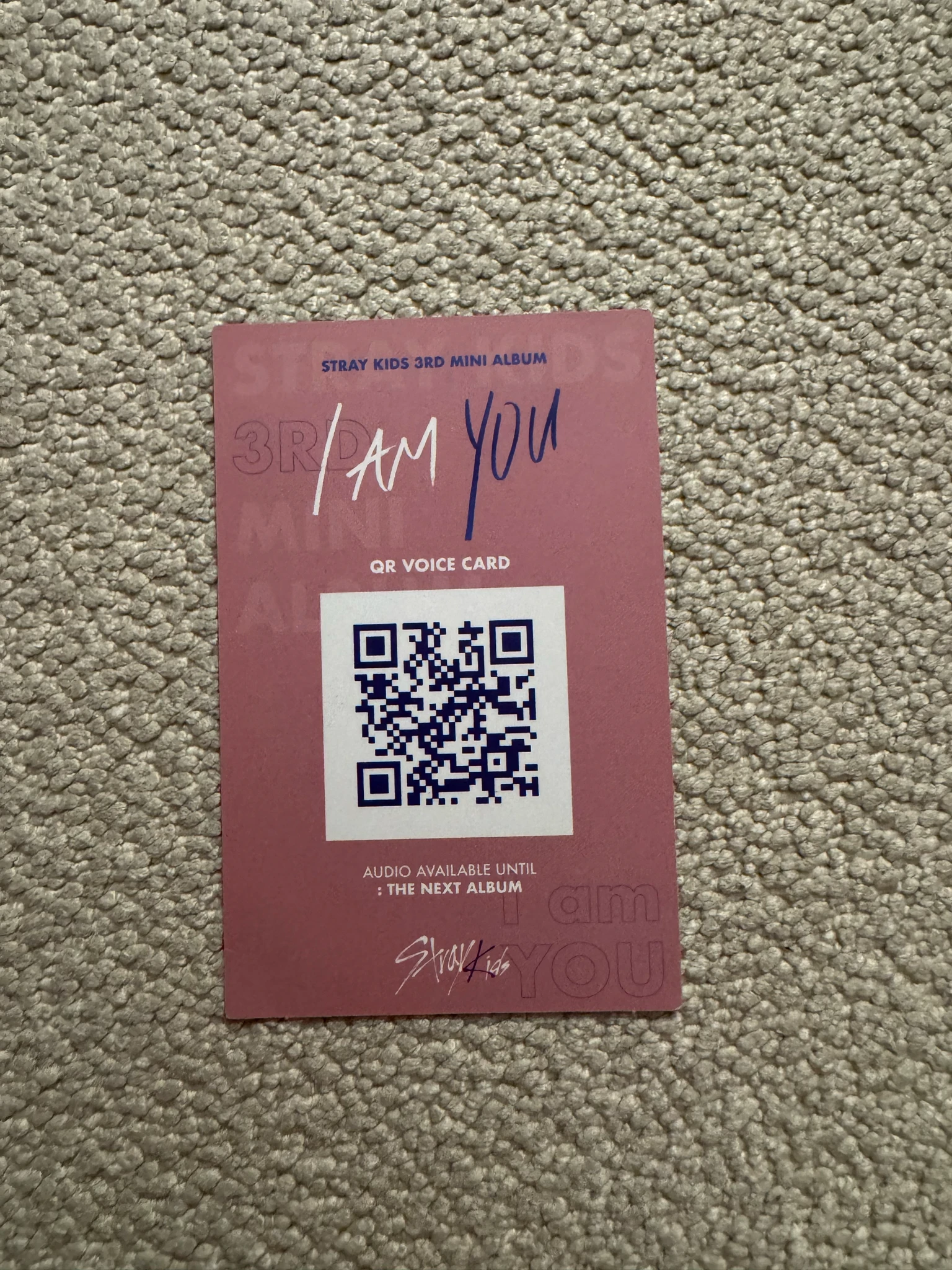 Stray Kids I.N Stray Kids - I.N - I am YOU Album album photocard handwriting ver. listing photo 2