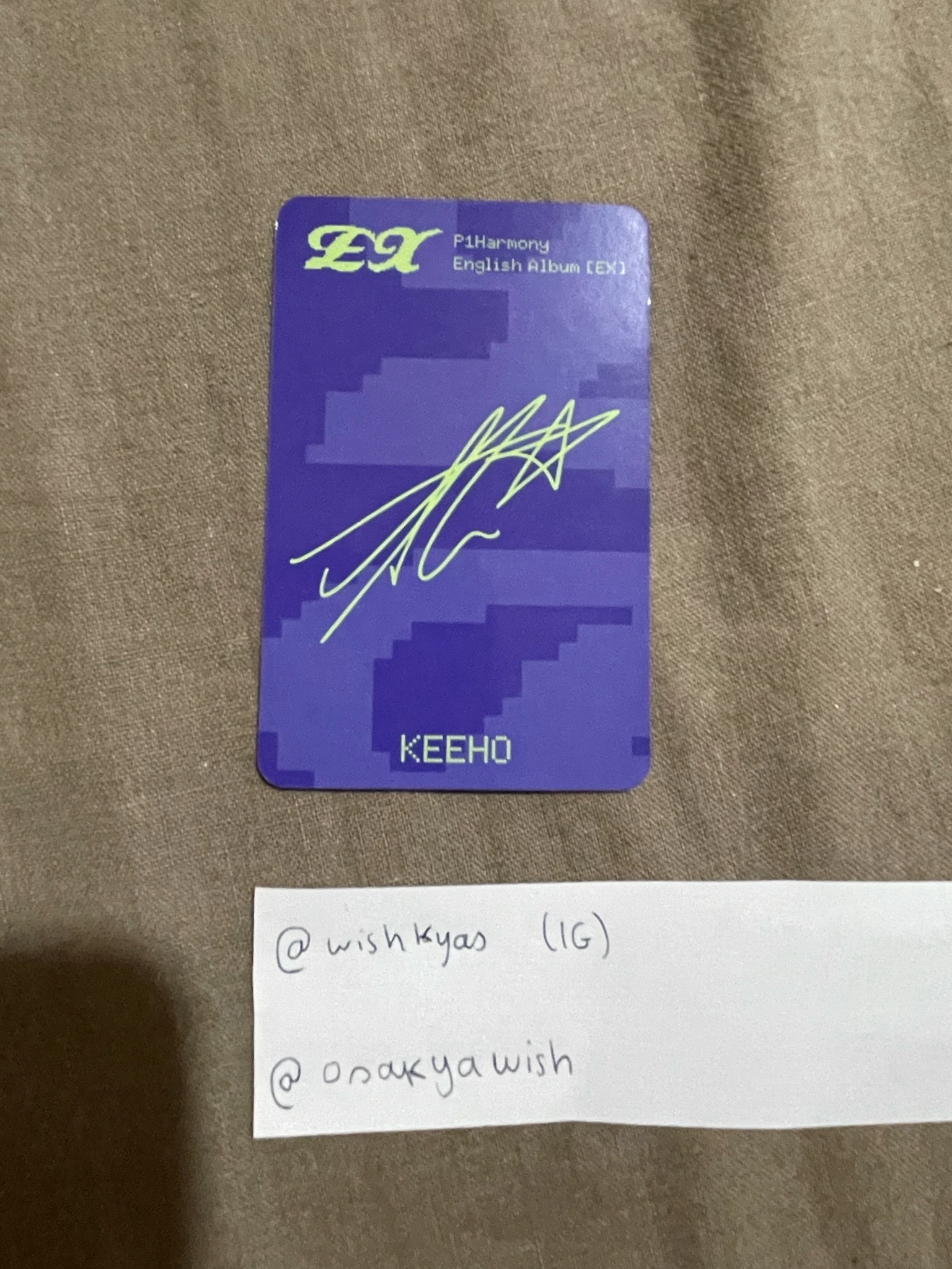 P1Harmony Keeho P1Harmony - Keeho - Ex Album game lovers club version album photocard listing photo 2