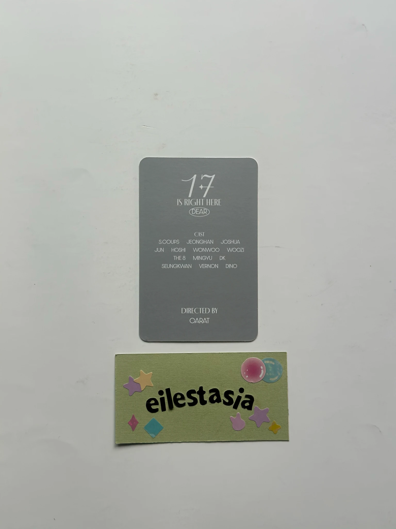 SEVENTEEN Woozi SEVENTEEN - Woozi - 17 IS RIGHT HERE Album album photocard dear version carat version listing photo 2