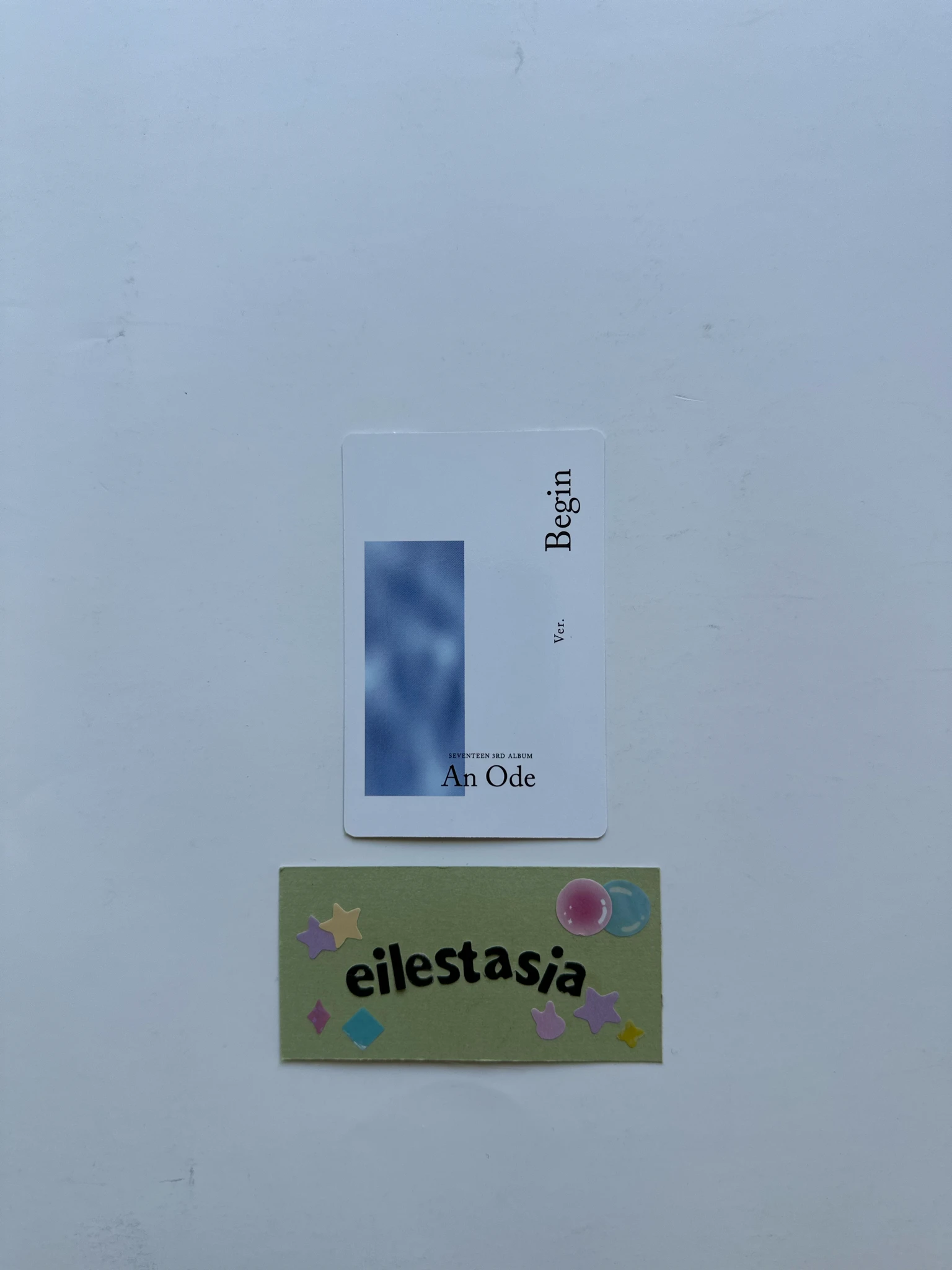 SEVENTEEN S.Coups SEVENTEEN - S.Coups - An Ode Album begin version white back album photocard listing photo 2