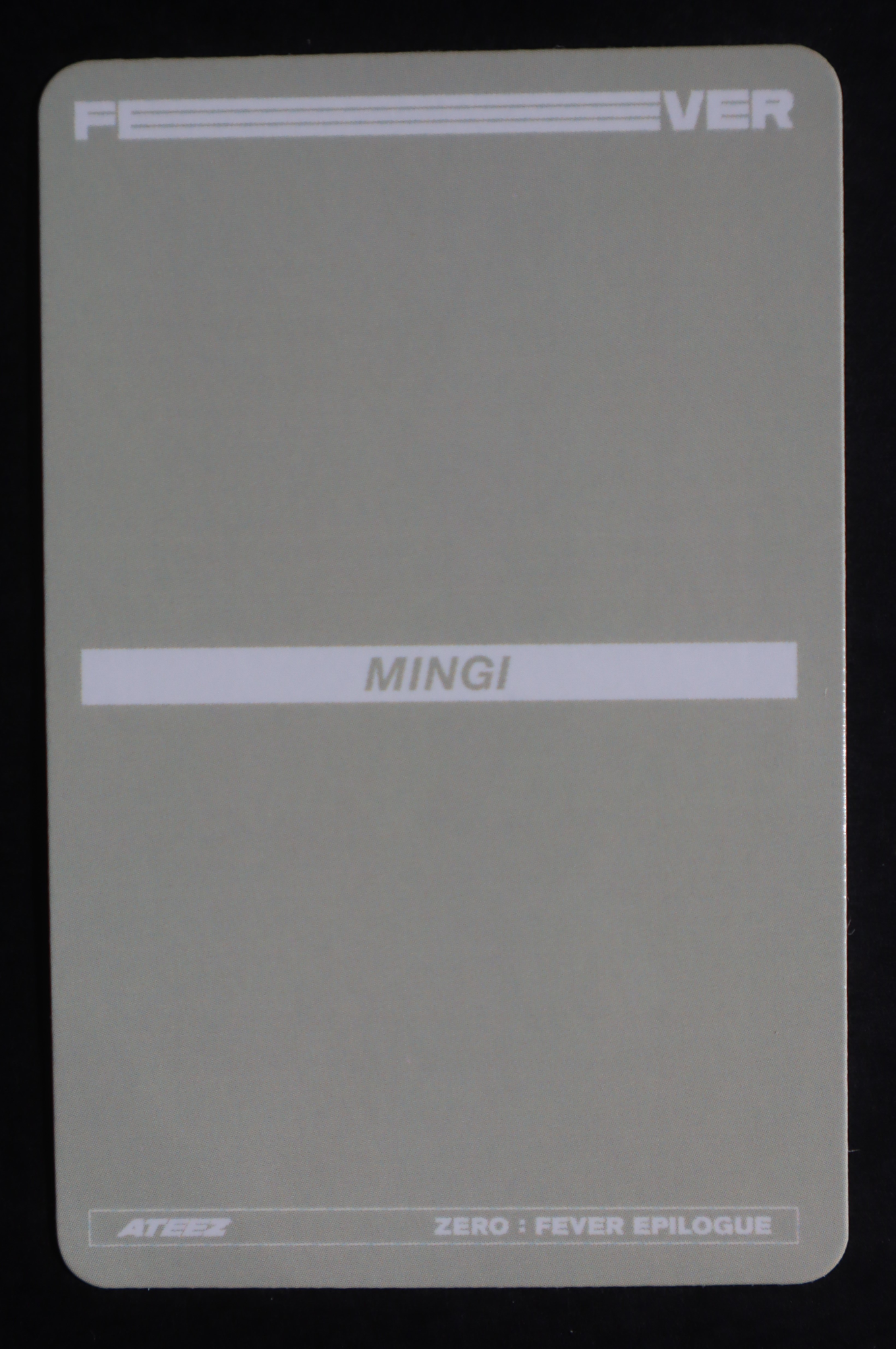 ATEEZ Mingi ATEEZ - Mingi - ZERO : FEVER EPILOGUE Album album photocard A version limited version listing photo 2