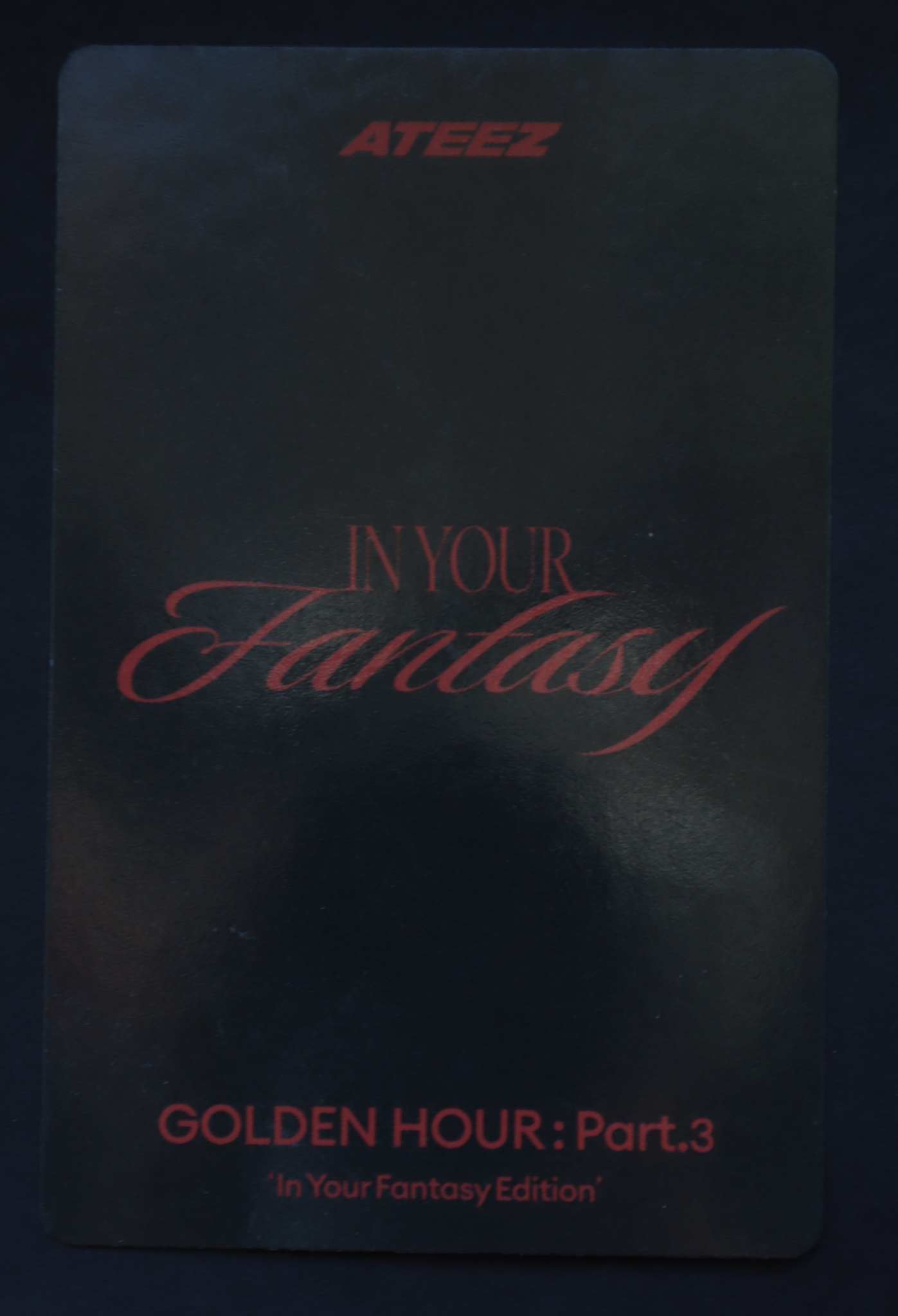 ATEEZ Wooyoung ATEEZ - Wooyoung - Golden Hour : Part.3 'In Your Fantasy Edition' Album album photocard limited version image card target exclusive walmart exclusive soundwave pob (pre-order benefit) makestar lucky draw listing photo 2