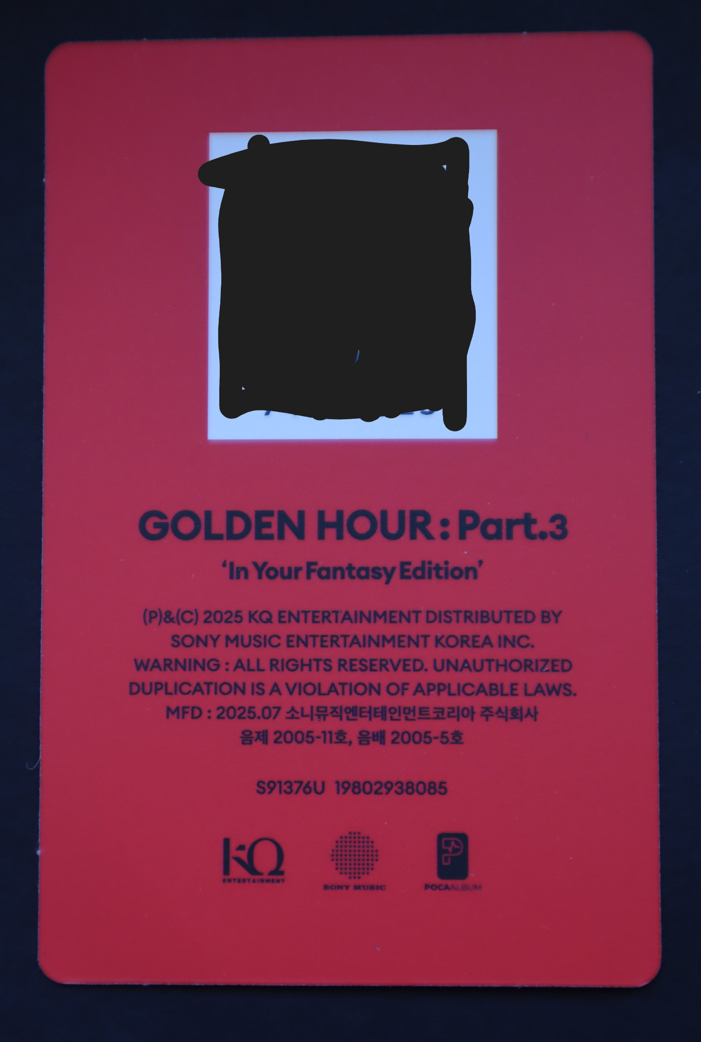 ATEEZ Jongho ATEEZ - Jongho - Golden Hour : Part.3 'In Your Fantasy Edition' Album poca album listing photo 2