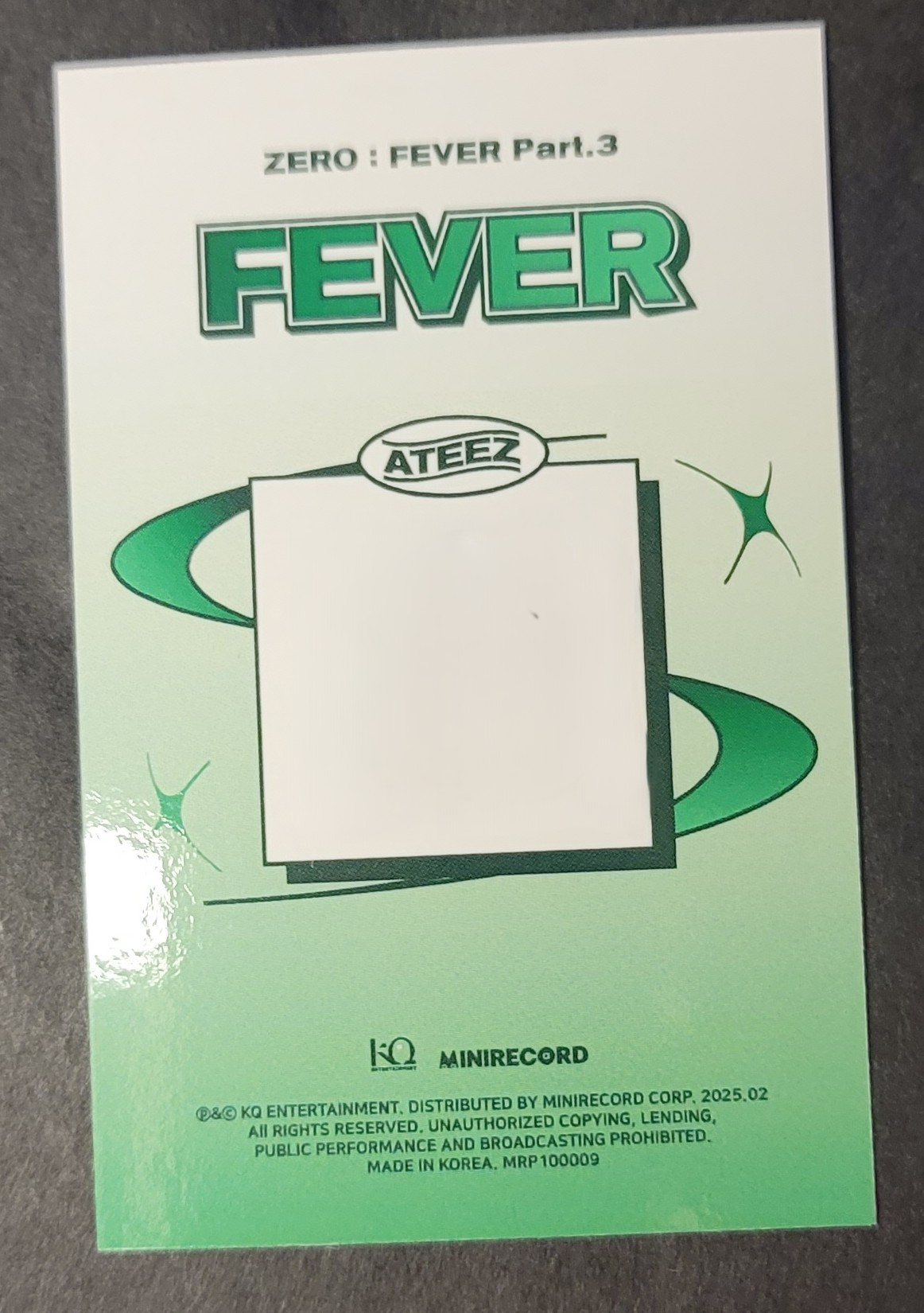 ATEEZ Jongho ATEEZ - Jongho - ZERO : FEVER Part.3 Album platform version album photocard qr card listing photo 2