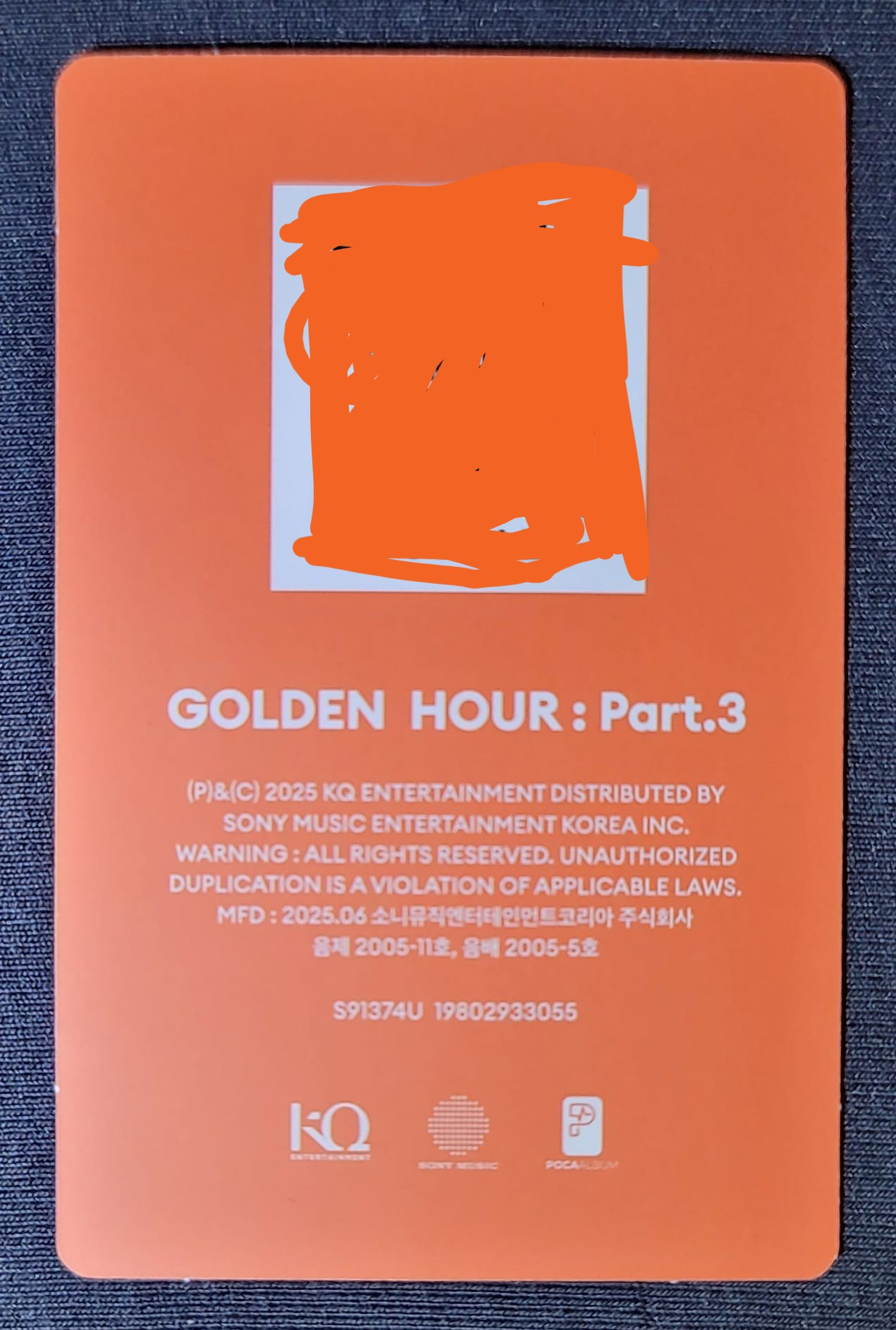 ATEEZ Hongjoong ATEEZ - Hongjoong - Golden Hour : Part.3 Album poca album qr ver. 2 listing photo 2