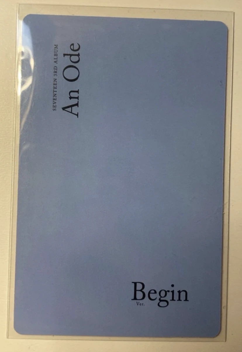 SEVENTEEN Jeonghan SEVENTEEN - Jeonghan - An Ode Album album photocard begin version listing photo 2