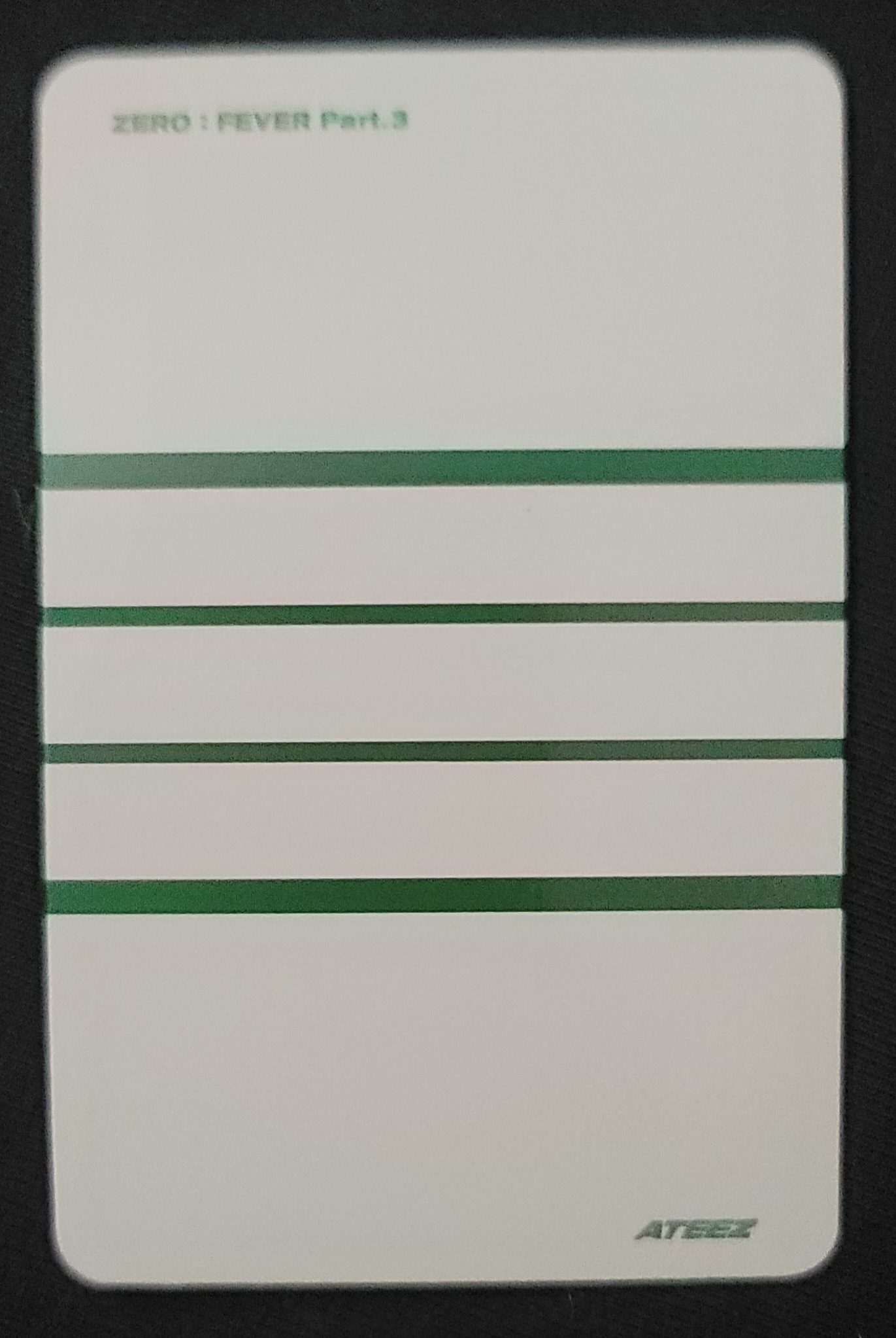 ATEEZ Mingi ATEEZ - Mingi - ZERO : FEVER Part.3 Album album photocard platform version A version listing photo 2