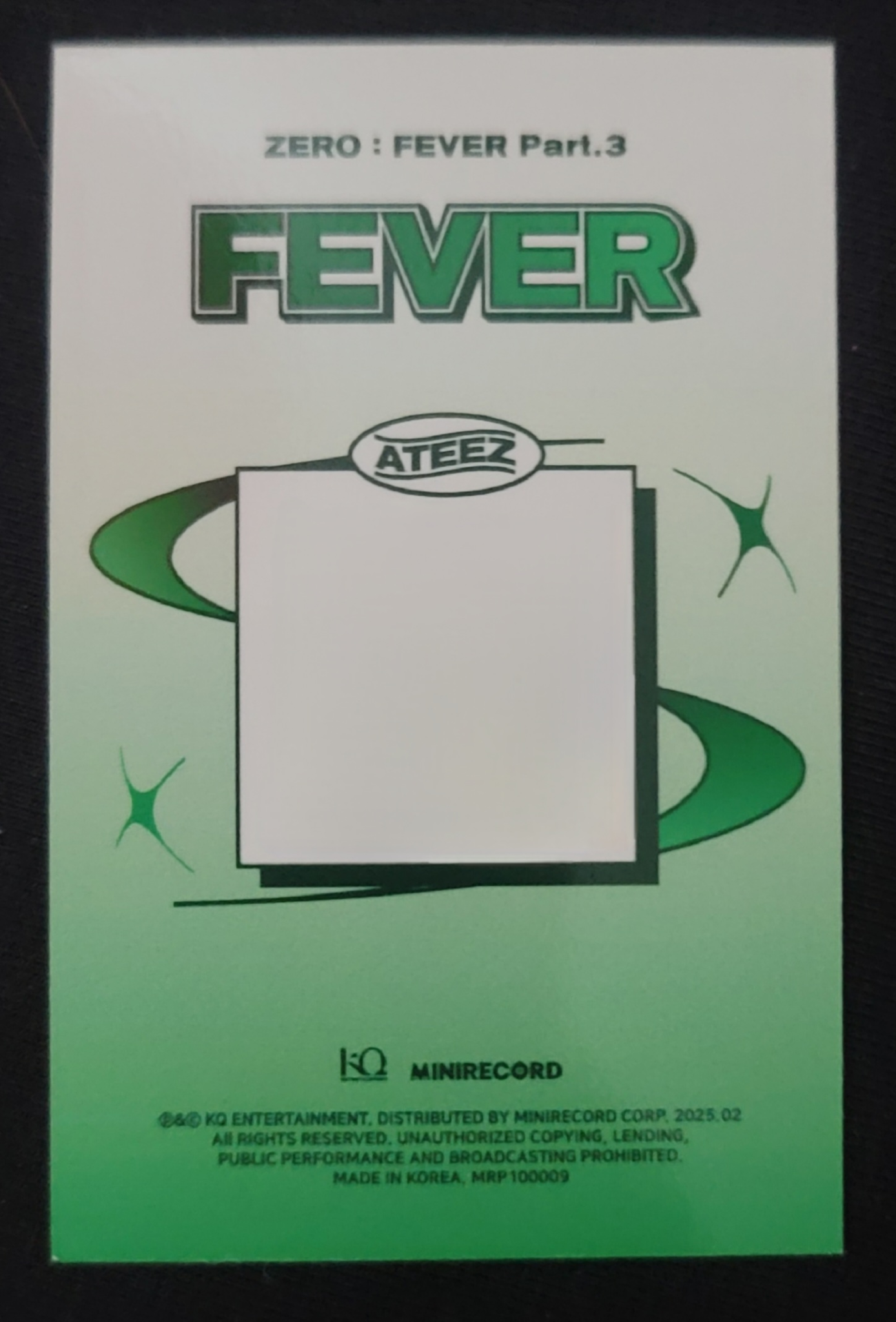 ATEEZ Seonghwa ATEEZ - Seonghwa - ZERO : FEVER Part.3 Album qr card platform album photocard second press only A version listing photo 2
