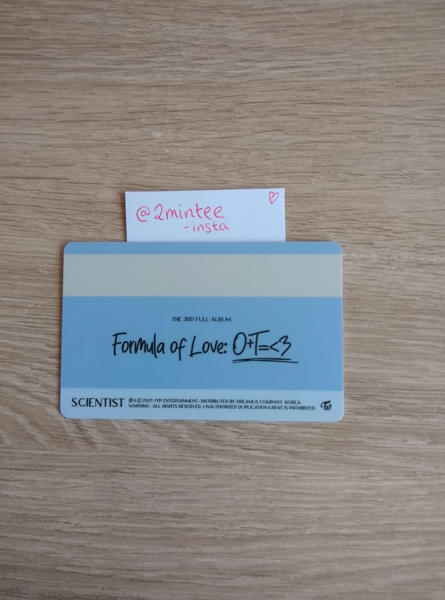 TWICE Dahyun TWICE-Dahyun-Album-Formula of Love: O+T=<3 listing photo 2