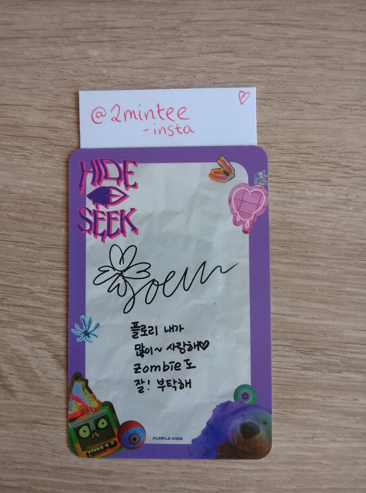 PURPLE KISS Na Goeun  PURPLE KISS - Na Goeun  - HIDE & SEEK Album album photocard hide version listing photo 2
