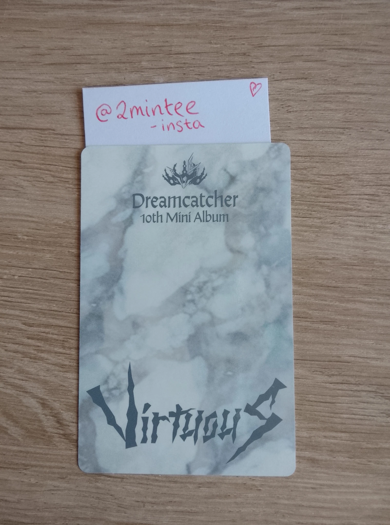Dreamcatcher Gahyun Dreamcatcher - Gahyun - VirtuouS Album album photocard white back listing photo 2