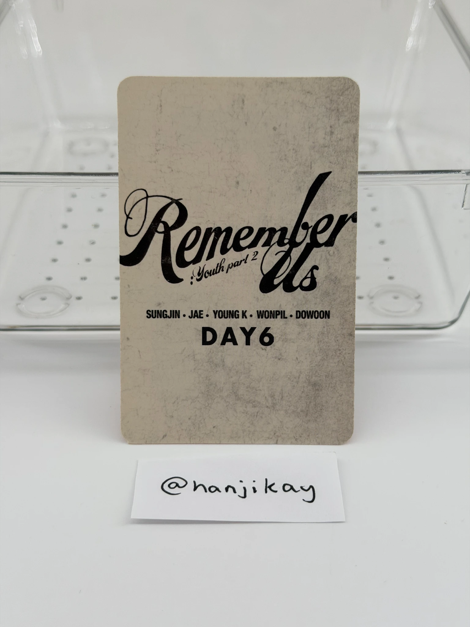DAY6  Sungjin DAY6  - Sungjin - Remember Us : Youth Part 2 Album album photocard past version listing photo 2