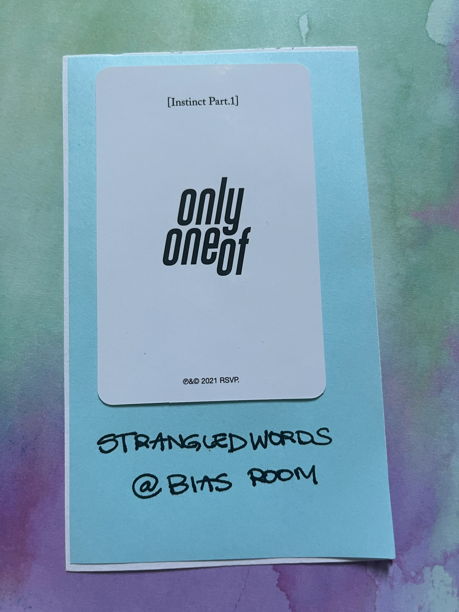 OnlyOneOf Jisung (ex. Love) OnlyOneOf - Jisung (ex. Love) - Instinct Part. 1 Album album photocard listing photo 2
