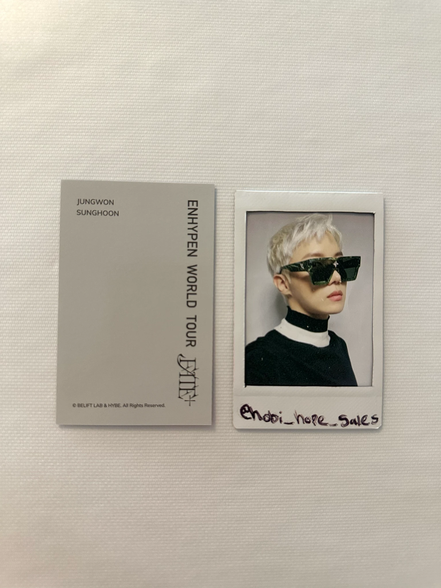 ENHYPEN ENHYPEN - Sunoo & Jake - World Tour 'Fate Plus' Event merch photocard USA t-shirt listing photo 2