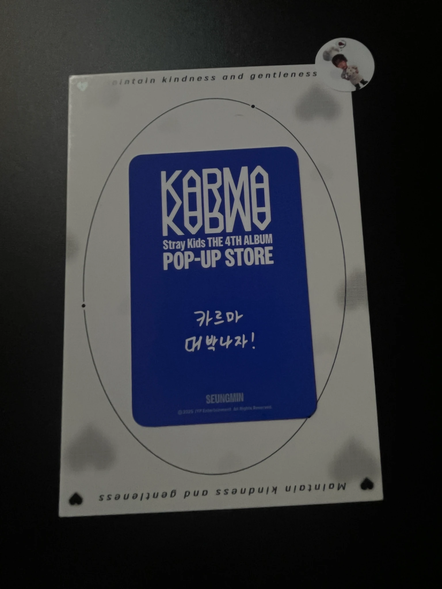 Stray Kids Seungmin Stray Kids - Seungmin - KARMA Pop-Up Store Event merch photocard week 2 30k won benefit pop-up store listing photo 2