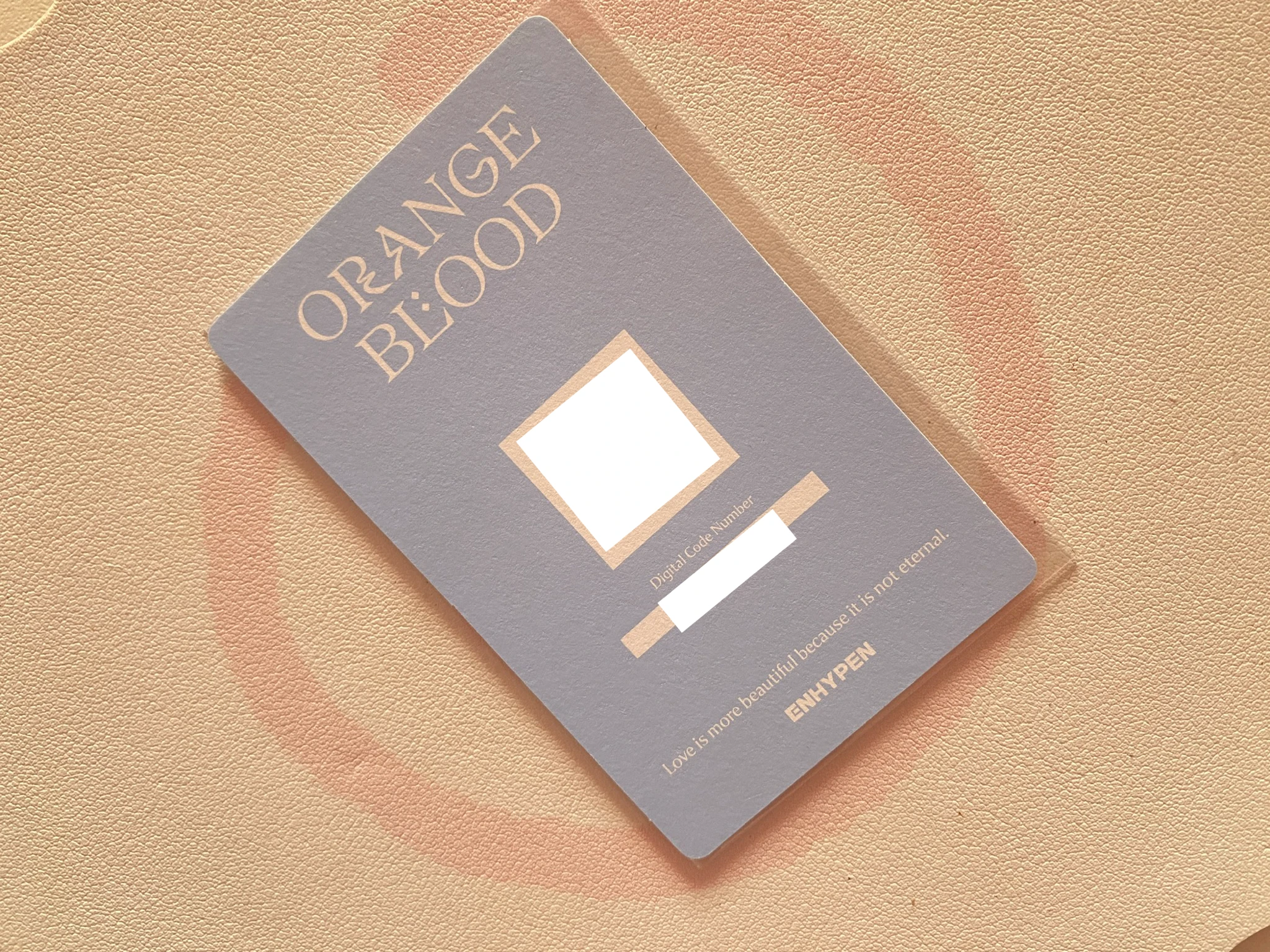 ENHYPEN ENHYPEN - ORANGE BLOOD Album weverse album version korean album album photocard qr card listing photo 2