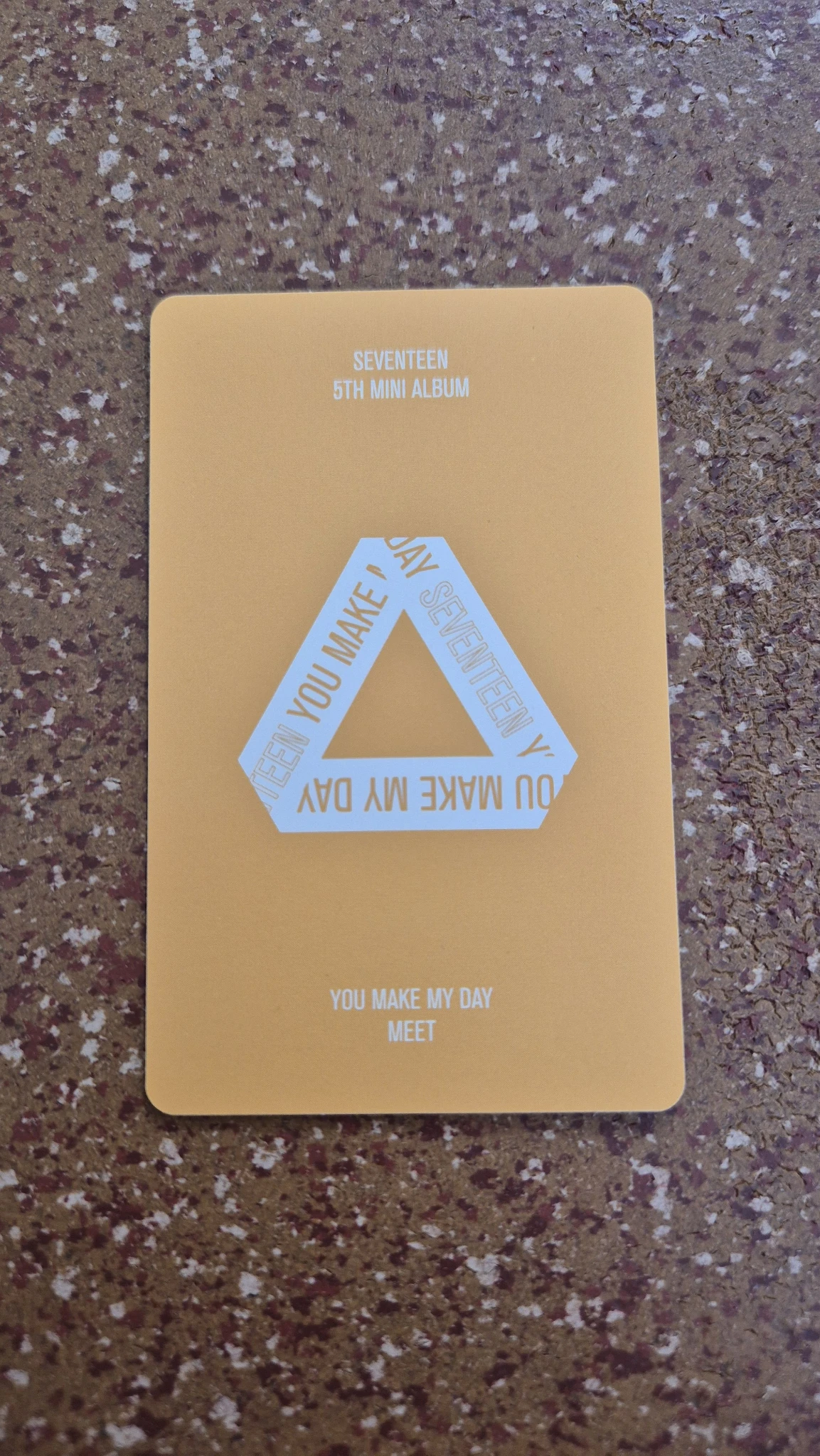 SEVENTEEN S.Coups SEVENTEEN - S.Coups - You Make My Day Album album photocard meet version logo back listing photo 2