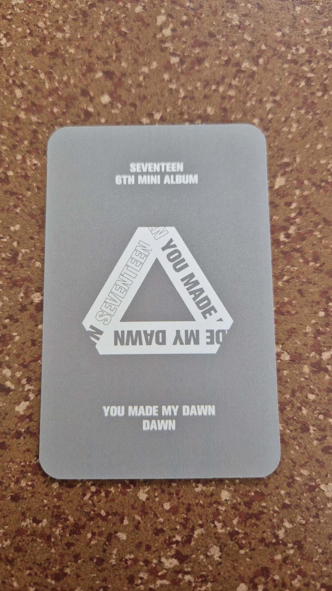 SEVENTEEN S.Coups SEVENTEEN - S.Coups - You Made My Dawn Album album photocard dawn version logo back listing photo 2
