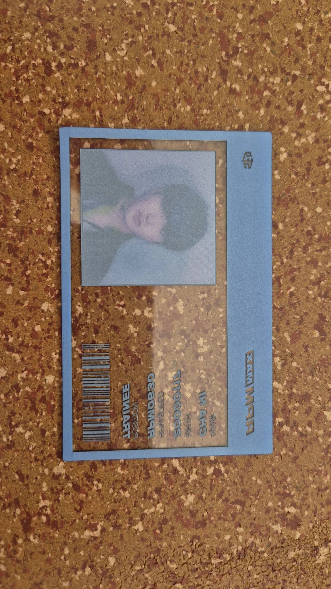 SF9 Chani SF9 - Chani - RPM Album album photocard trainee version license card listing photo 2