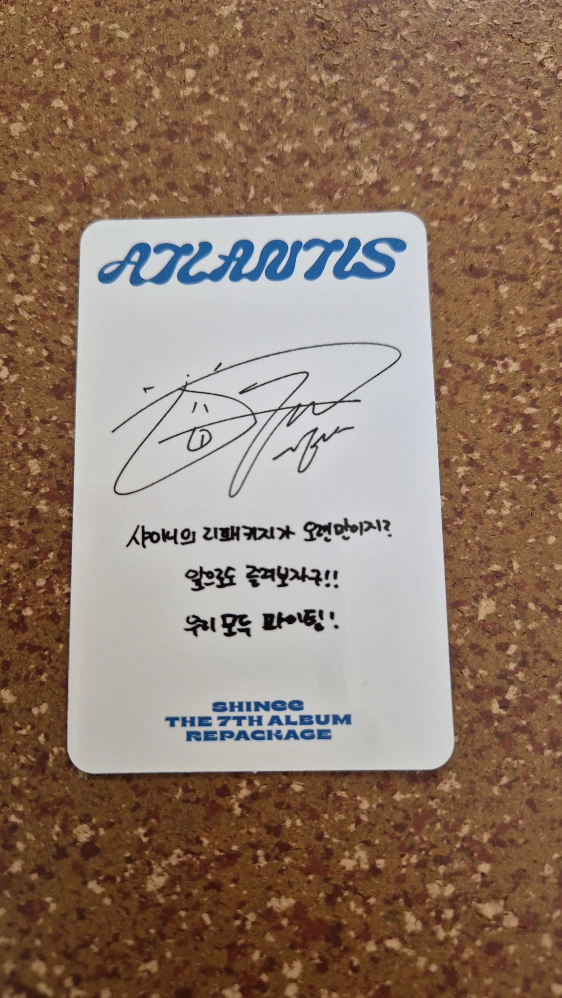 SHINee Onew SHINee - Onew - Atlantis - The 7th Album Repackage Album album photocard listing photo 2