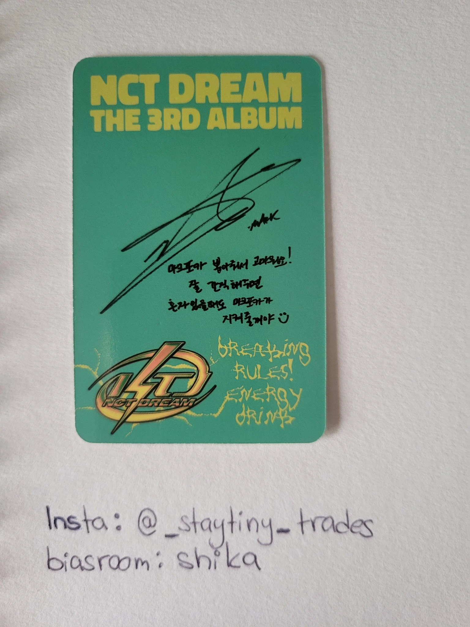 NCT DREAM Mark NCT DREAM - Mark - ISTJ Album vending  machine version listing photo 2