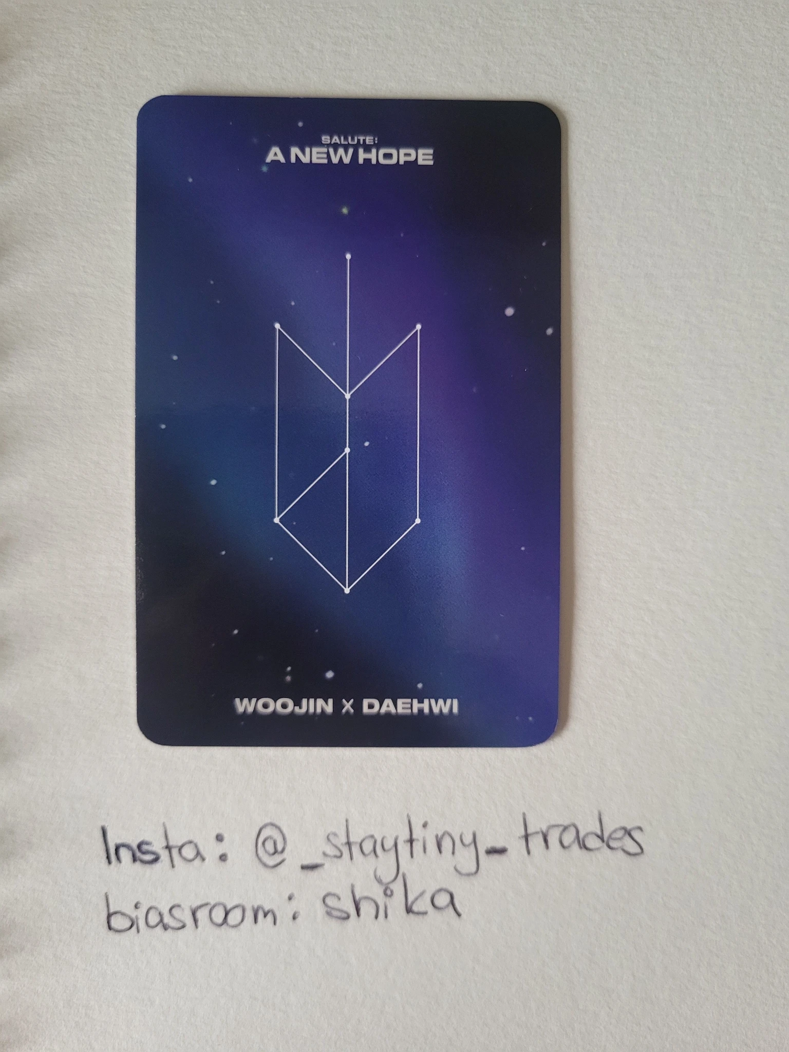 AB6IX AB6IX - Woojin & Daehwi - SALUTE : A NEW HOPE Album album photocard hope version listing photo 2