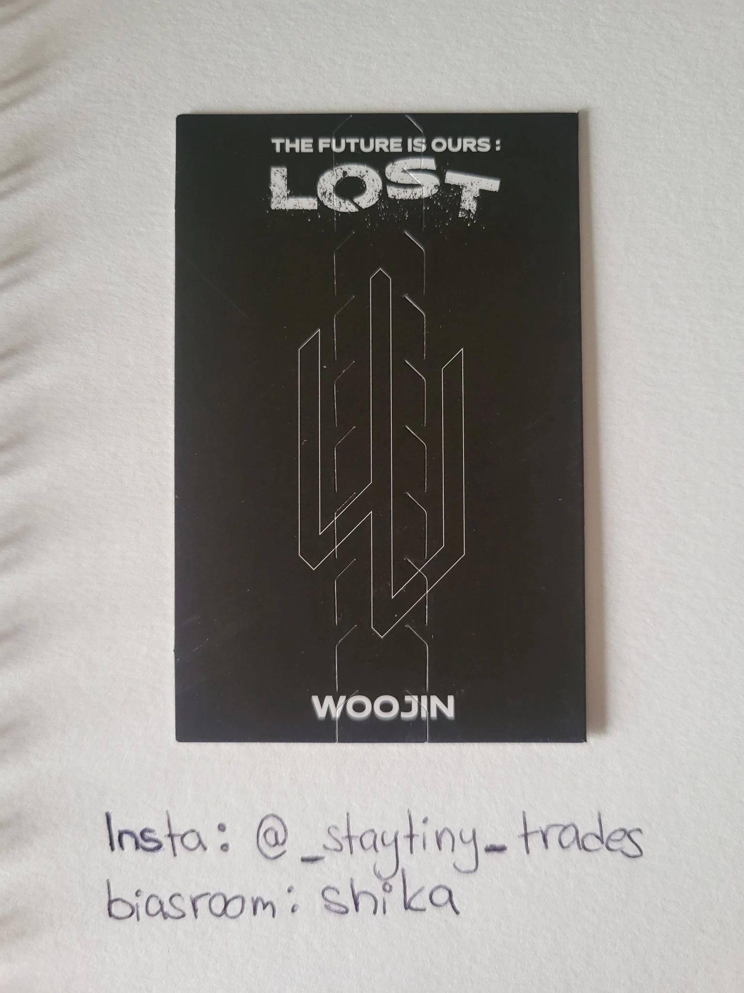AB6IX Woojin AB6IX - Woojin - THE FUTURE IS OURS : LOST Album dark version message card album photocard listing photo 2