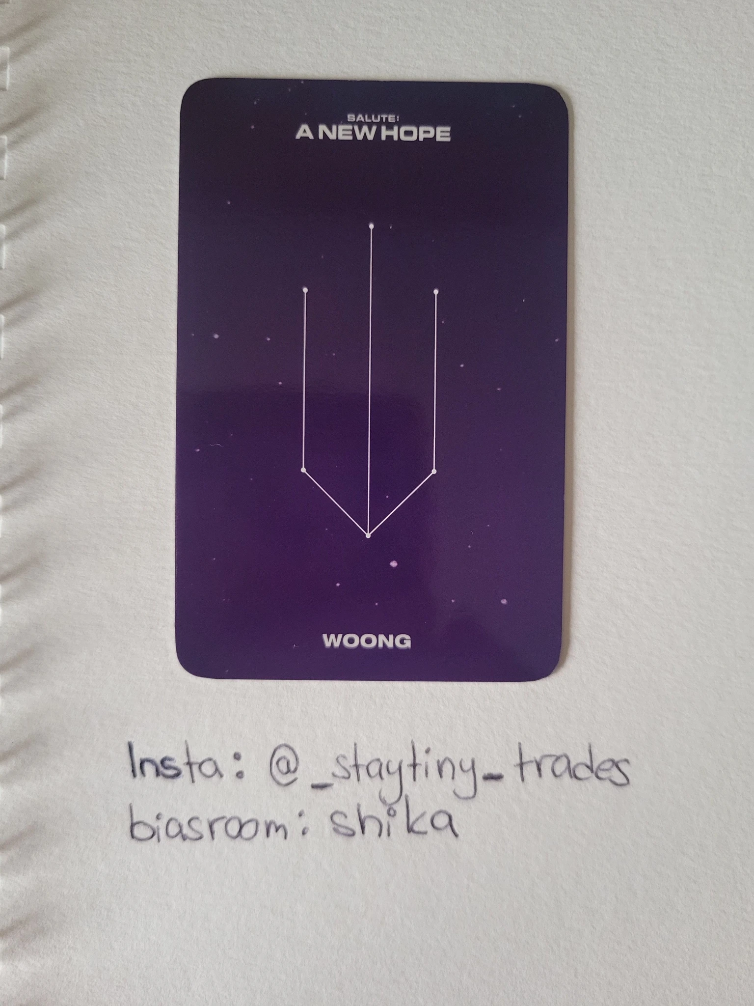 AB6IX Woong AB6IX - Woong - SALUTE : A NEW HOPE Album album photocard hope version listing photo 2