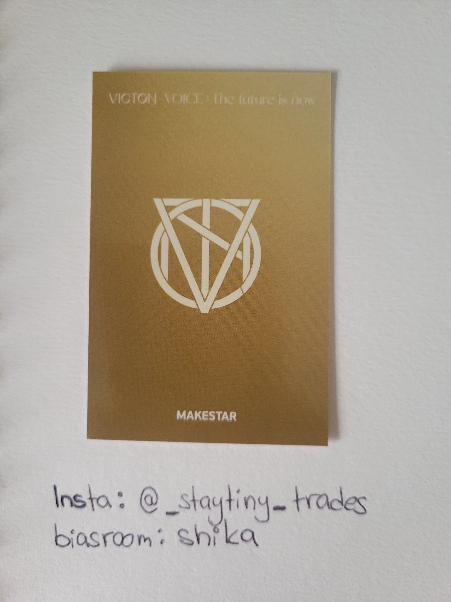 VICTON Chan  VICTON - Chan  - VOICE: The Future Is Now Album makestar holographic (hologram) round 3 listing photo 2
