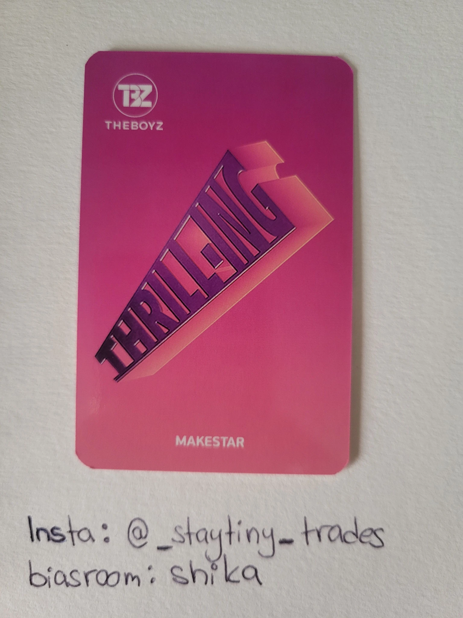THE BOYZ Kevin THE BOYZ - Kevin - Thrill-ing Album pob (pre-order benefit) makestar listing photo 2