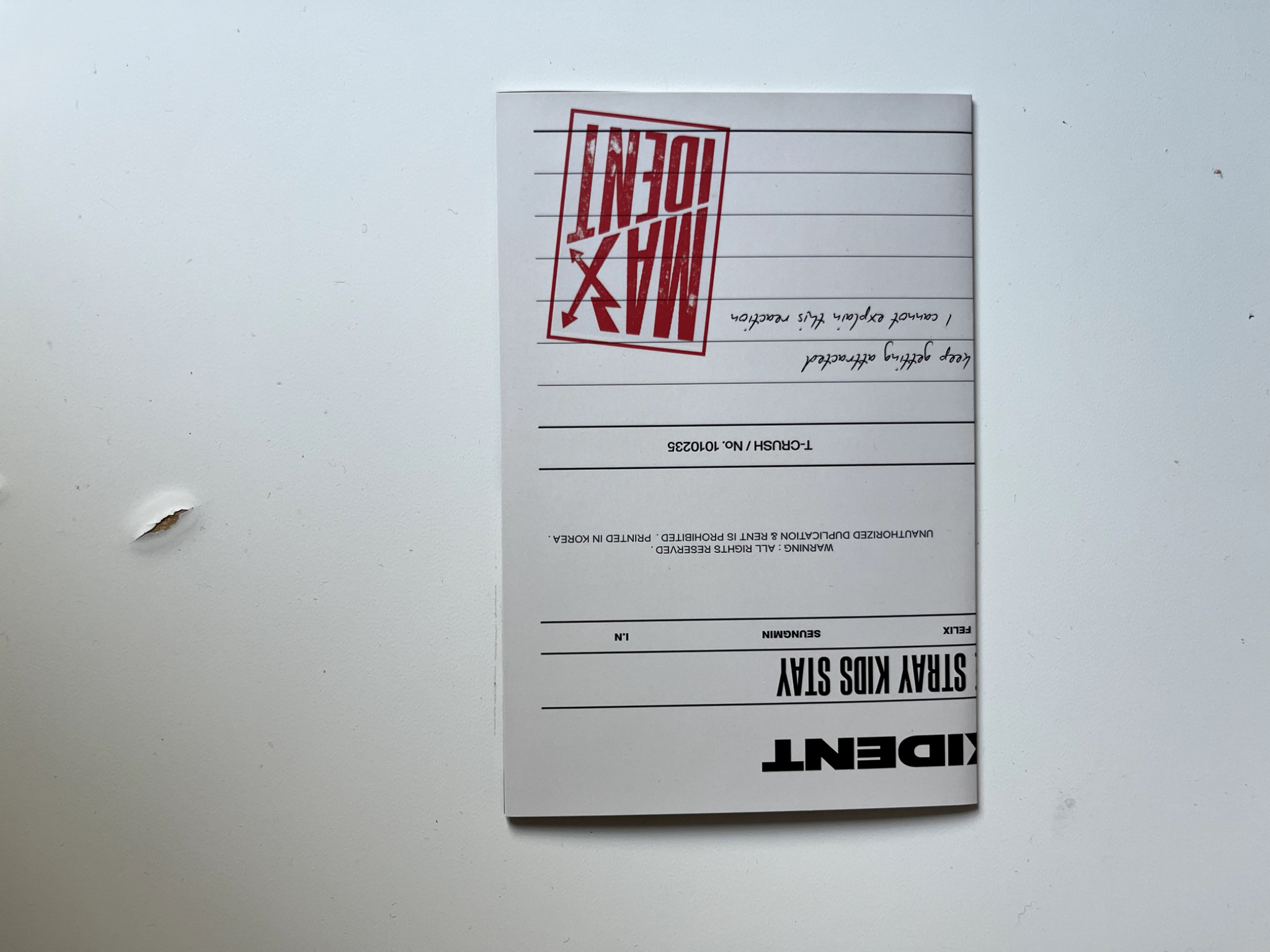Stray Kids Stray Kids - Lee Know & Hyunjin - Maxident Album case version unit mini folded poster listing photo 2