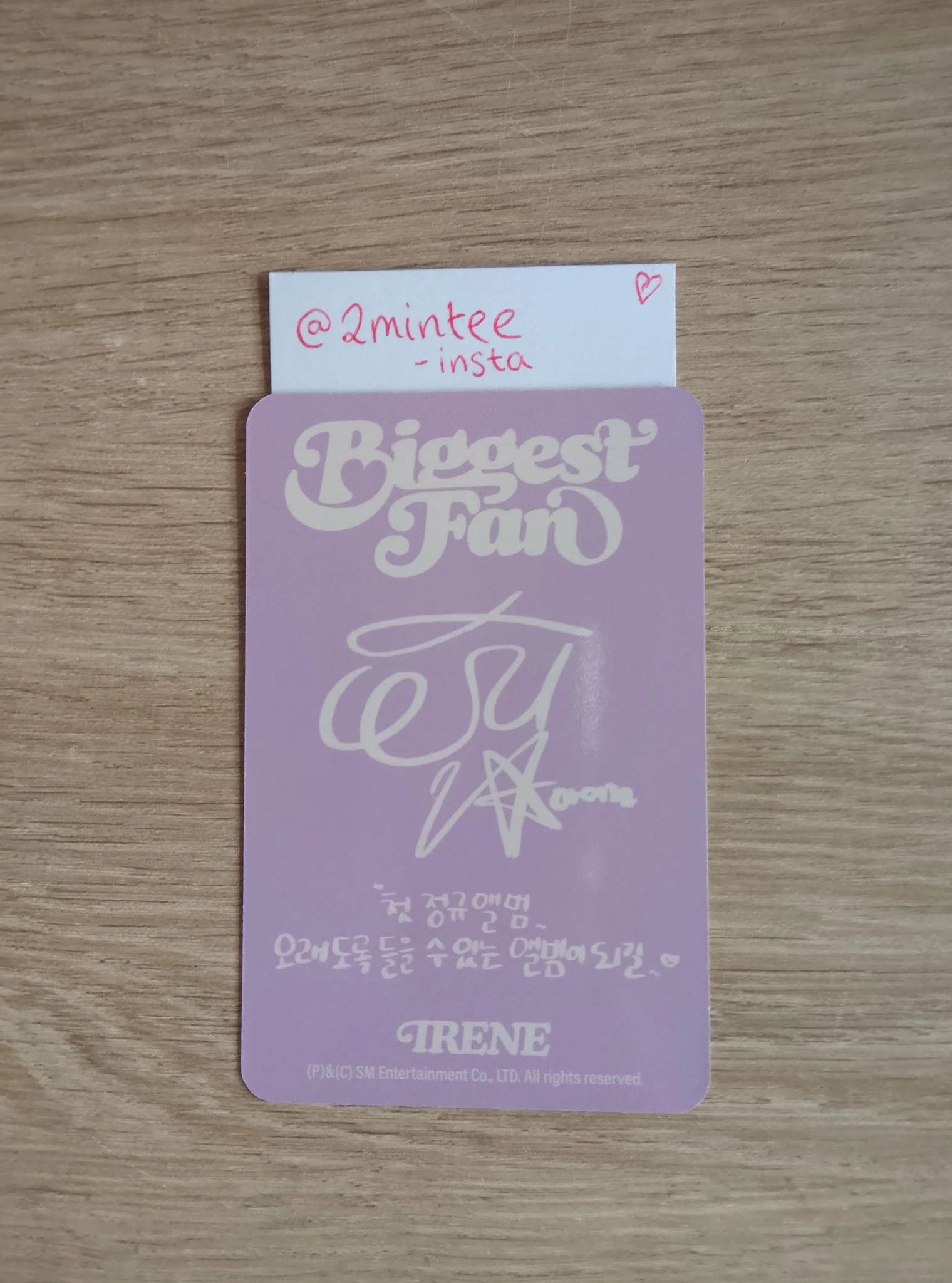Red Velvet Irene Red Velvet - Irene - Biggest Fan Album compact version album photocard listing photo 2