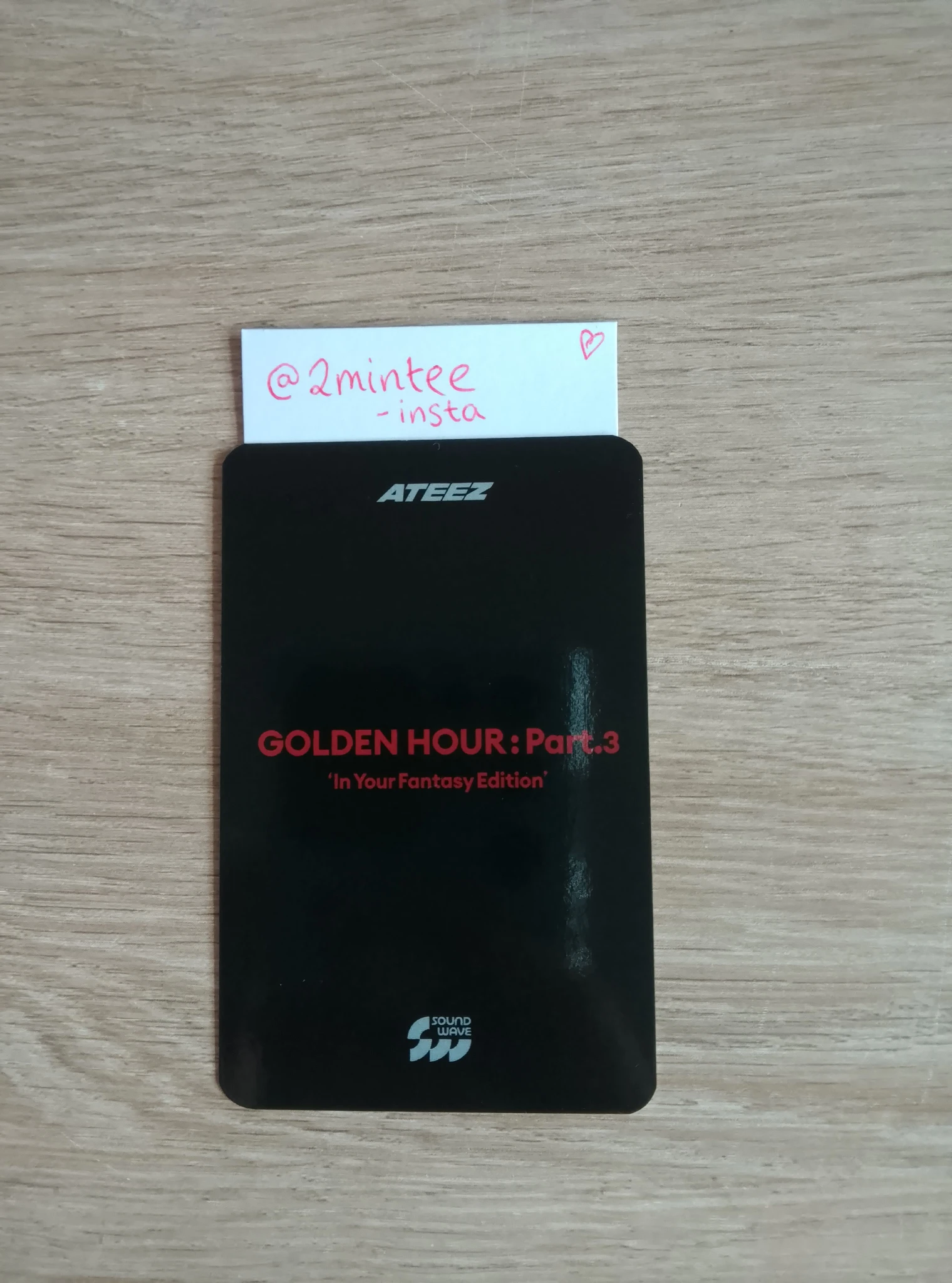 ATEEZ Jongho ATEEZ - Jongho - Golden Hour : Part.3 'In Your Fantasy Edition' Album soundwave limited version pre-order benefit (pob) listing photo 2