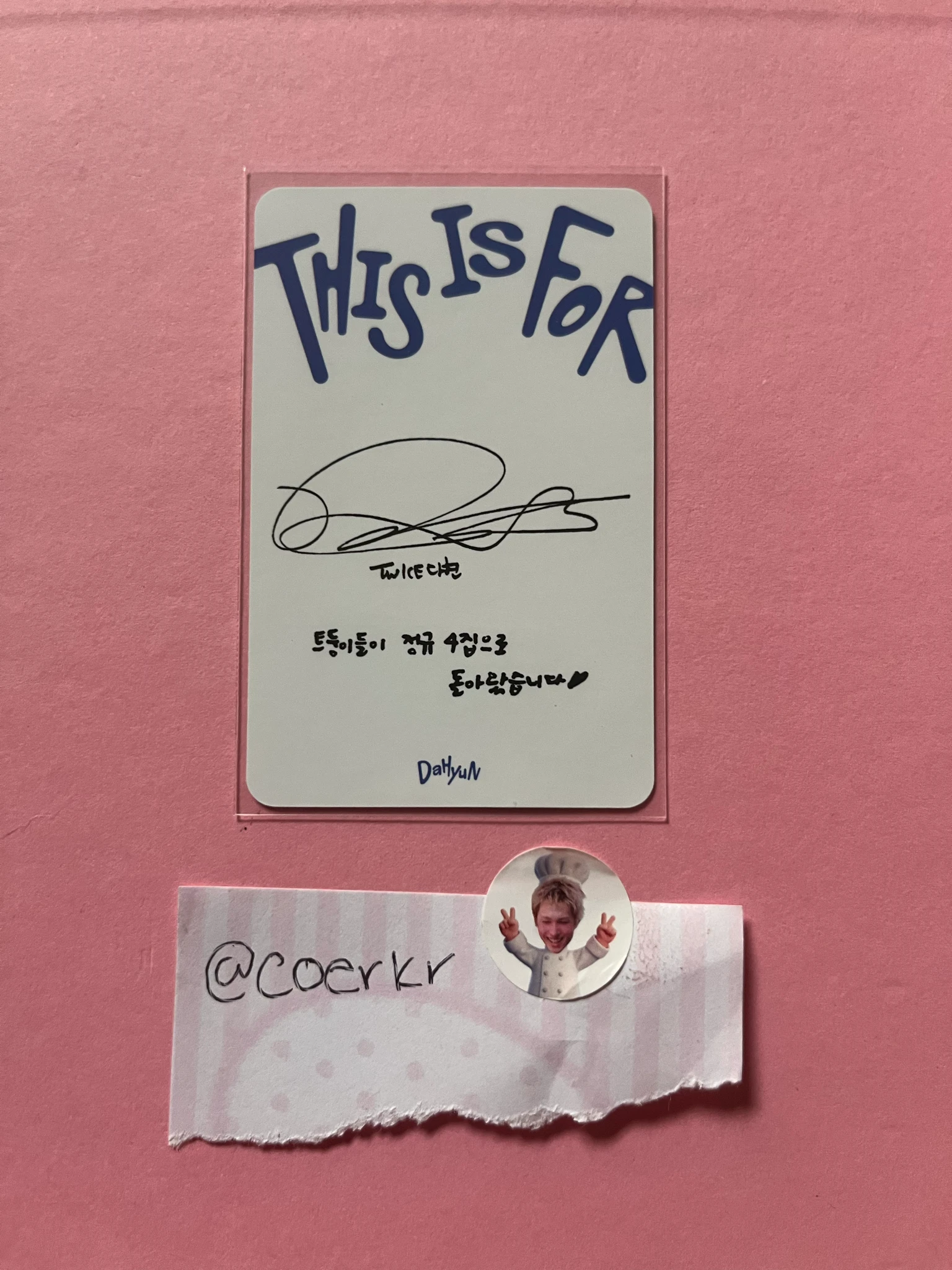 TWICE Dahyun TWICE-Dahyun-Album-this is for listing photo 2