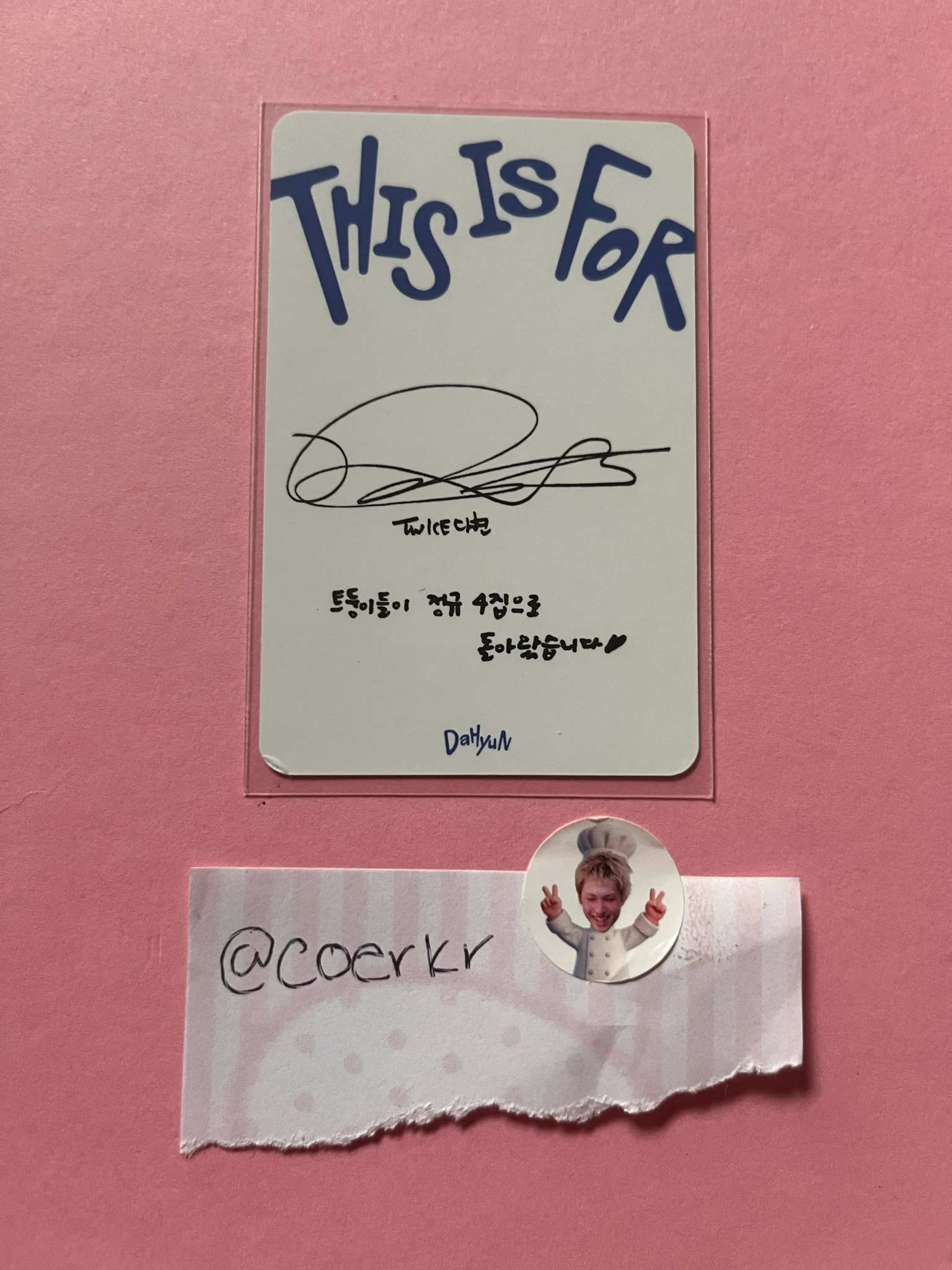 TWICE Dahyun TWICE-Dahyun-Album-this is for listing photo 2