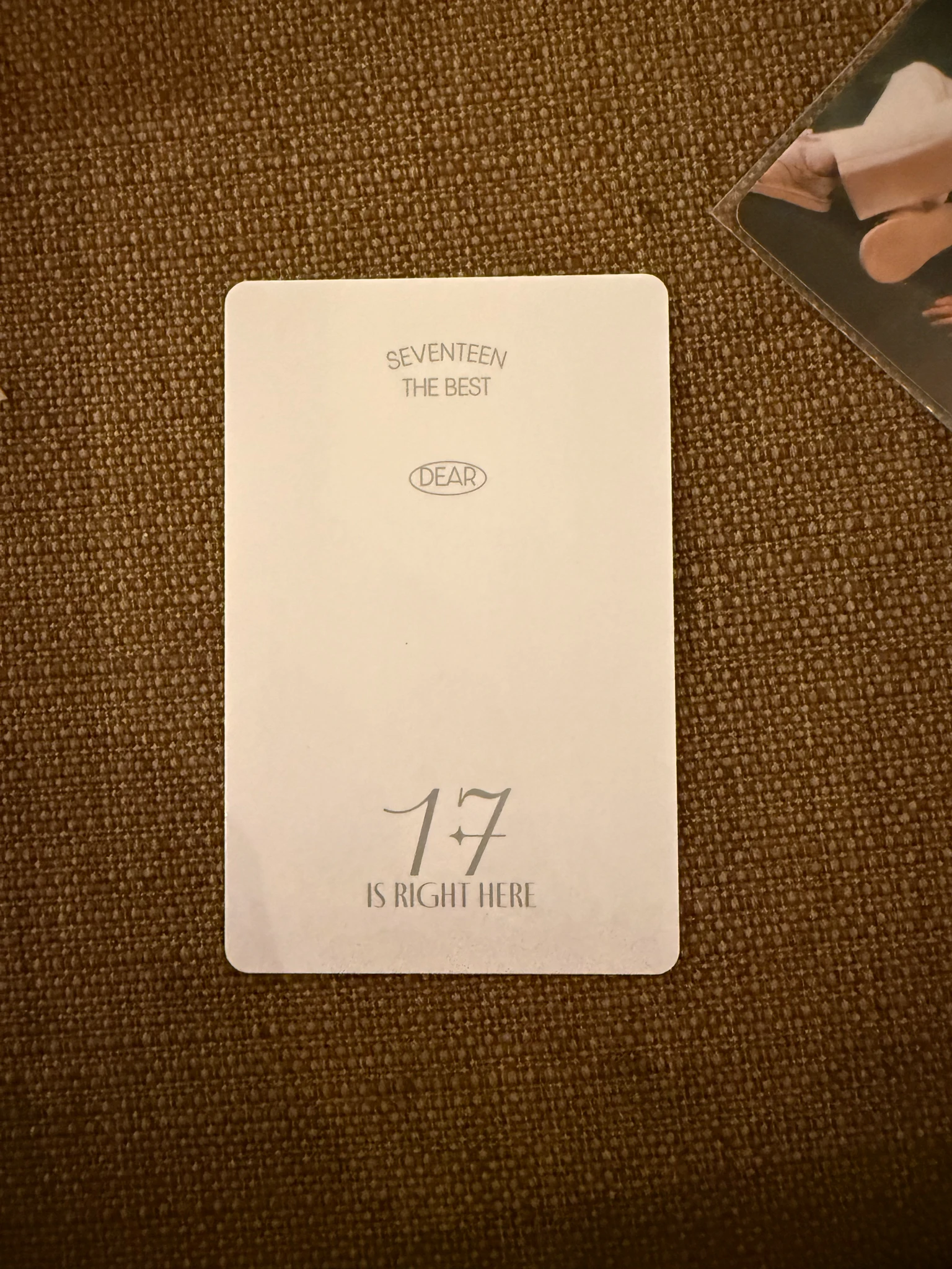 SEVENTEEN Vernon SEVENTEEN - Vernon - 17 IS RIGHT HERE Album carat version photocard set listing photo 2