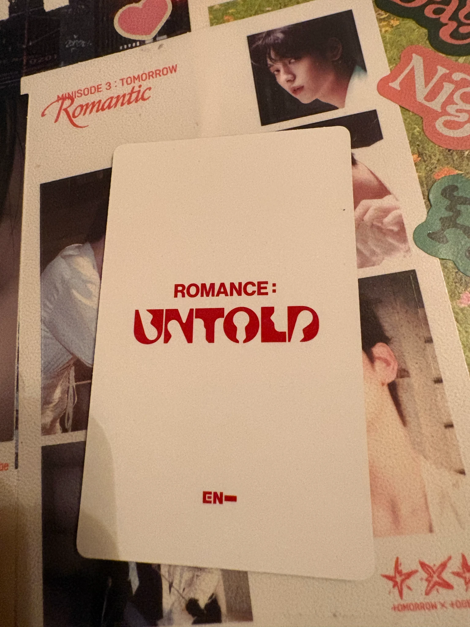 ENHYPEN Sunghoon ENHYPEN - Sunghoon - ROMANCE: UNTOLD Album korean album album photocard engene version A version listing photo 2