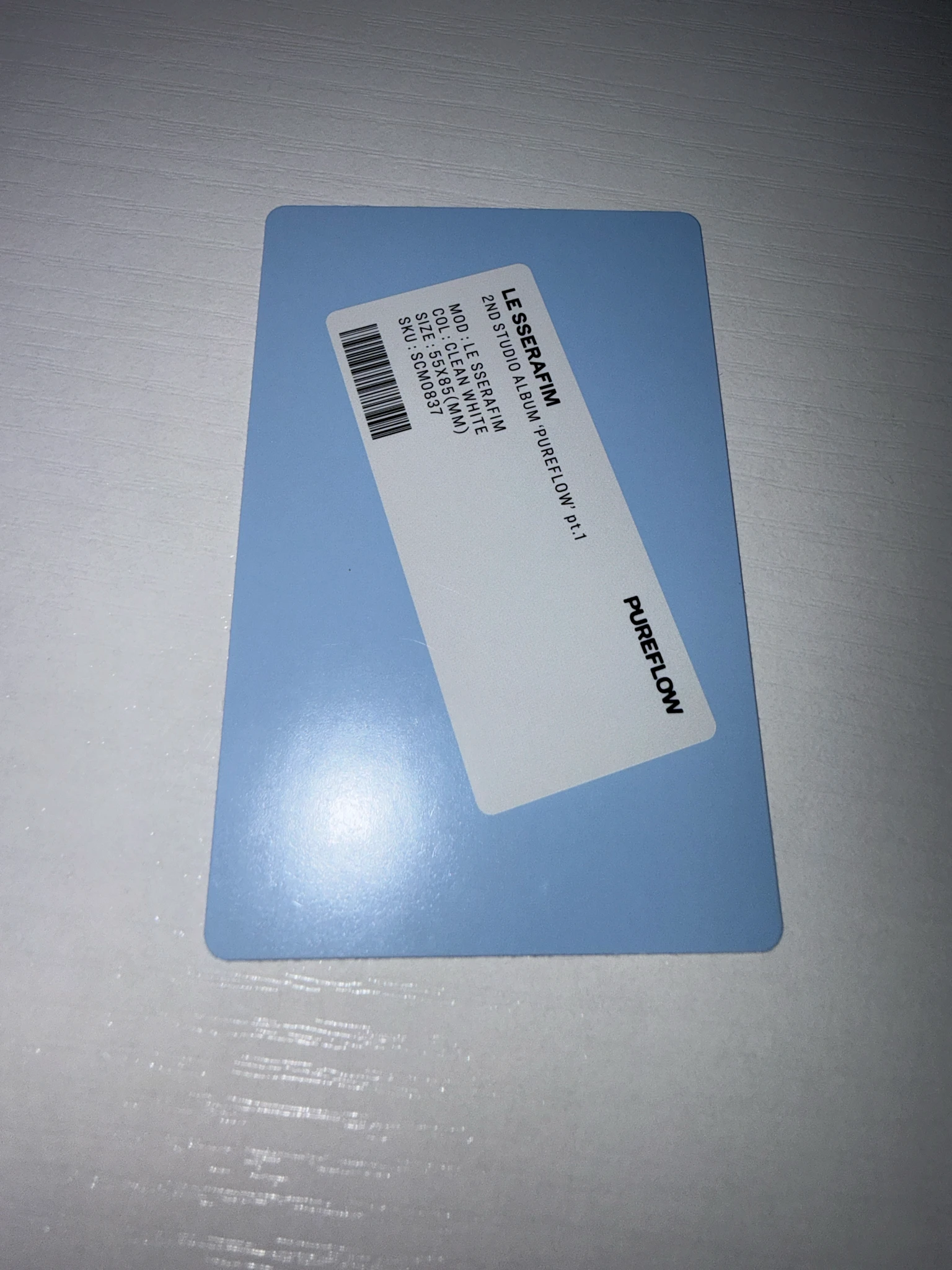 LE SSERAFIM LE SSERAFIM - Sakura & Hong Eunchae - PUREFLOW pt.1 Album album photocard compact version clean white version listing photo 2